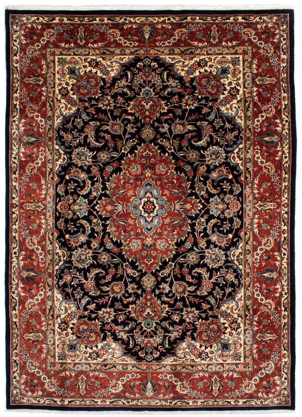 morgenland Wollen kleed Maschad bloemmotief beige 322 x 205 cm Uniek exemplaar met certificaat
