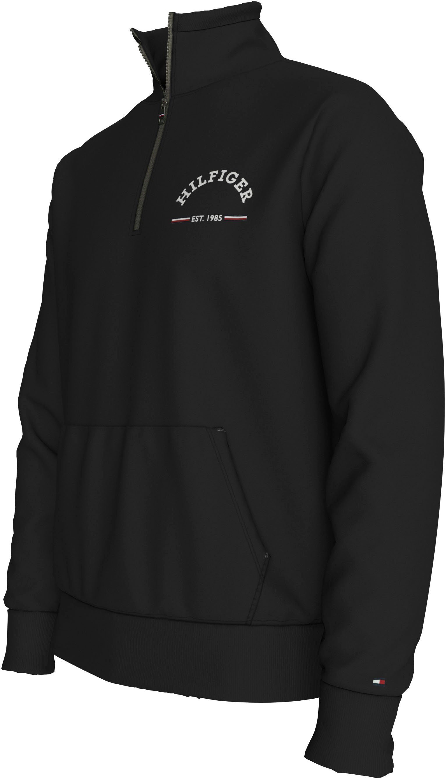 Tommy Hilfiger Sweatshirt ROUNDALL STAND COLLAR ZIP met staande kraag en ritssluiting