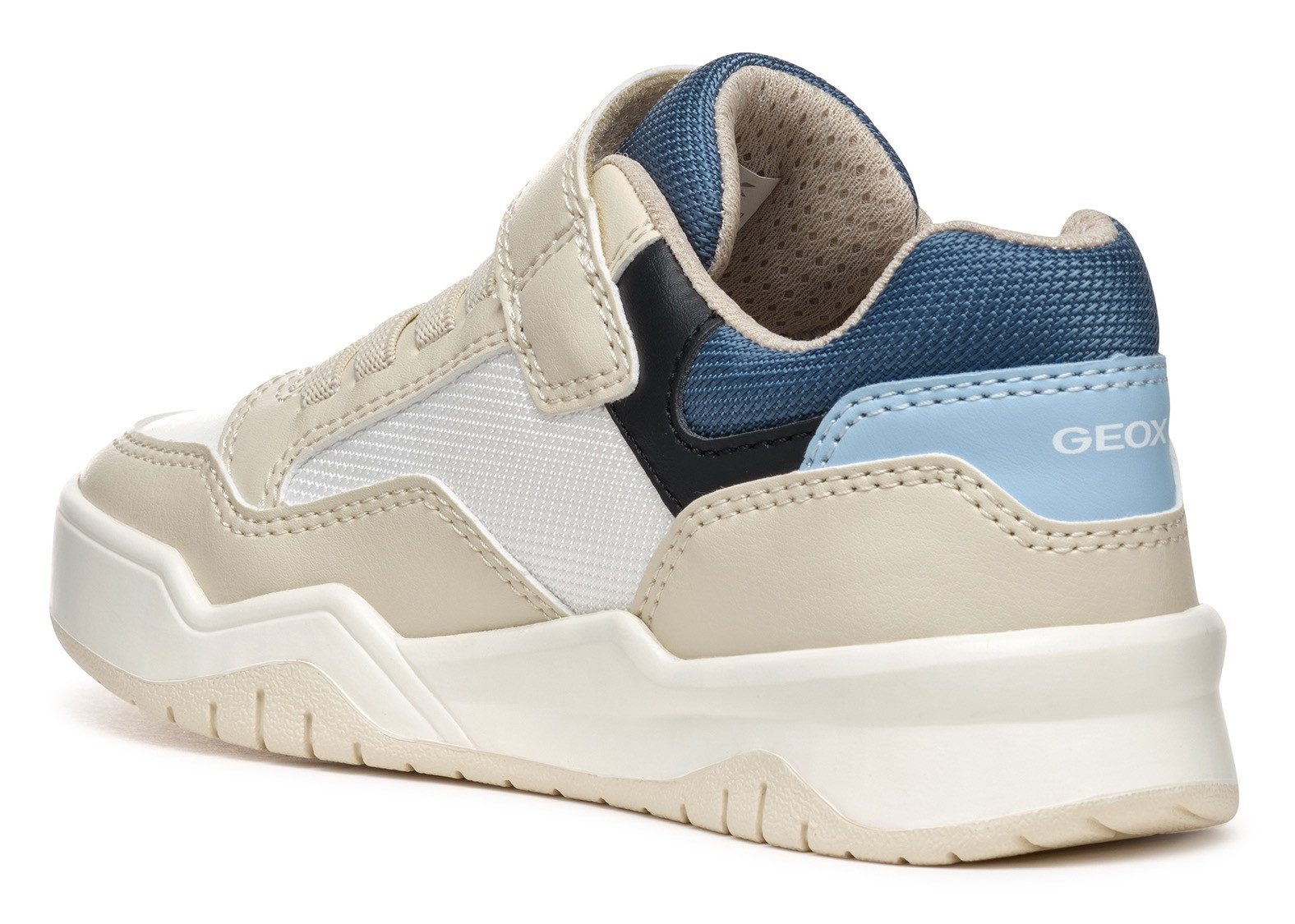 Geox Sneakers J Perth Boy , retro sneaker, slip-on sneaker met klittenbandsluiting