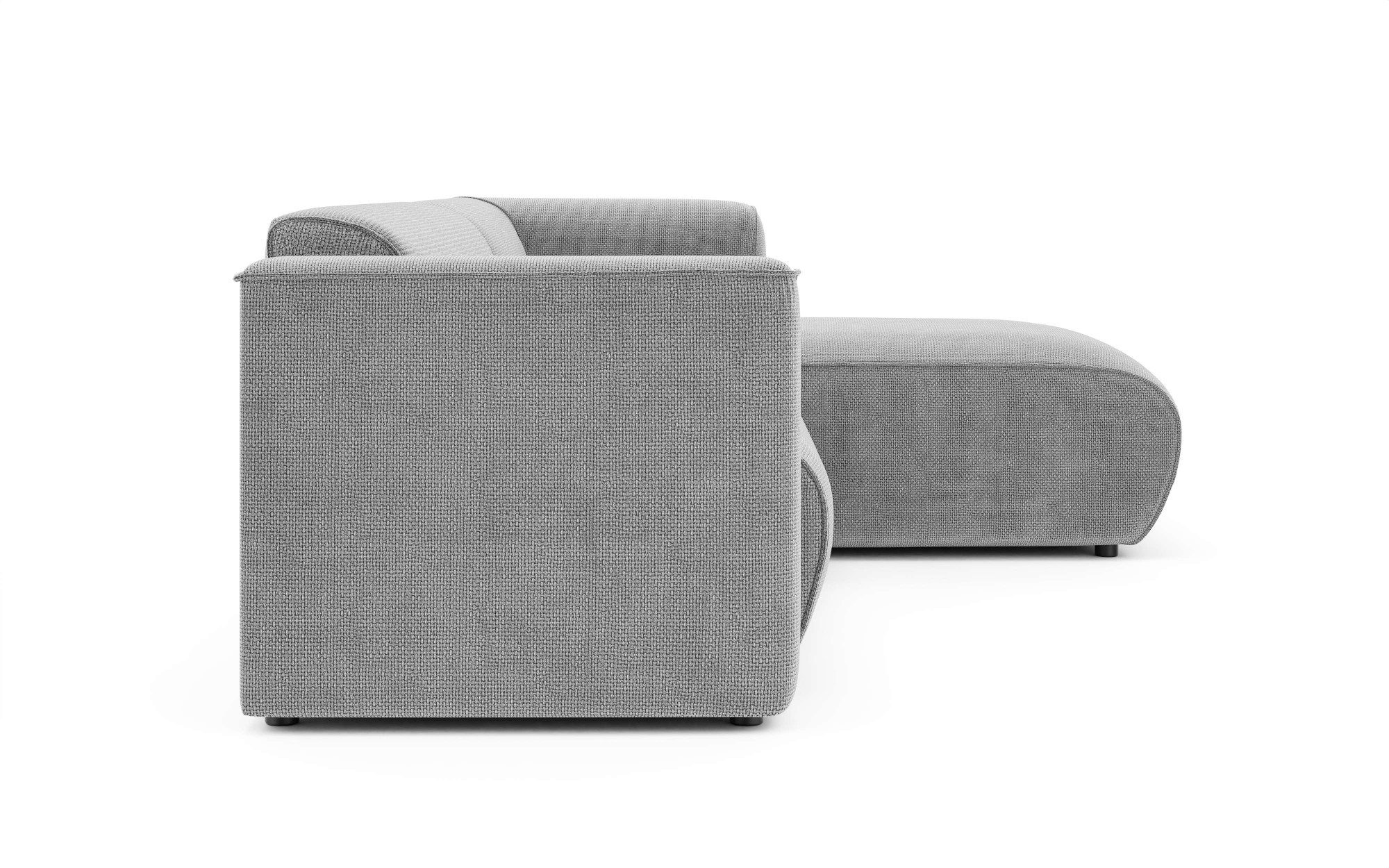 INOSIGN Hoekbank MERID L-vorm (257 cm), tijdloos & stijlvol ontwerp Uitgebreid gepolsterd, in cord, chenille en structuur