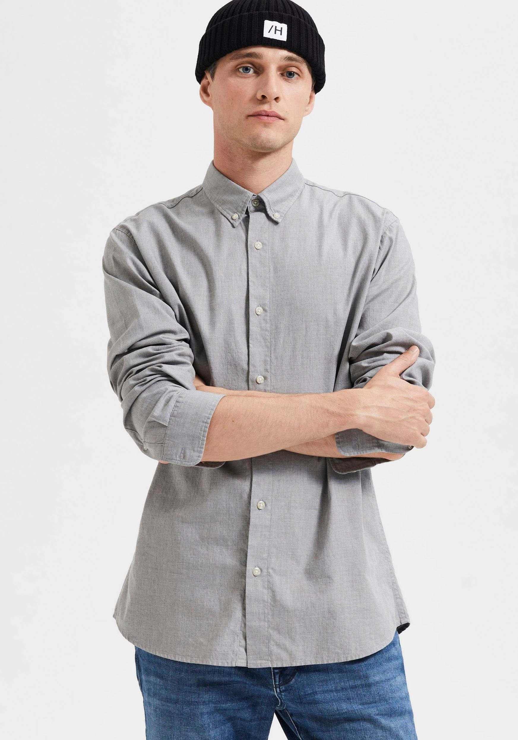 SELECTED HOMME Overhemd met lange mouwen SLHSLIMTHEO SHIRT LS