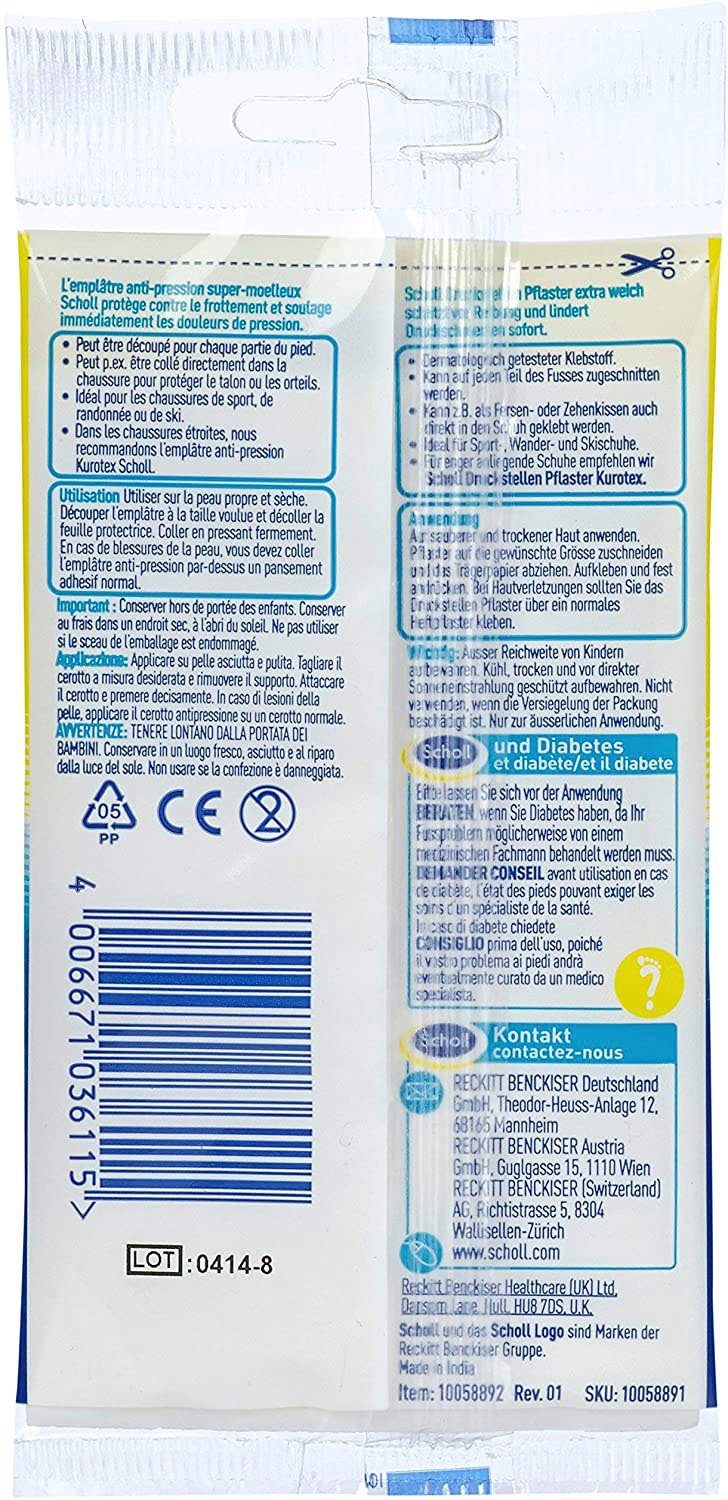 Scholl Antidrukpleisters (1 stuk)