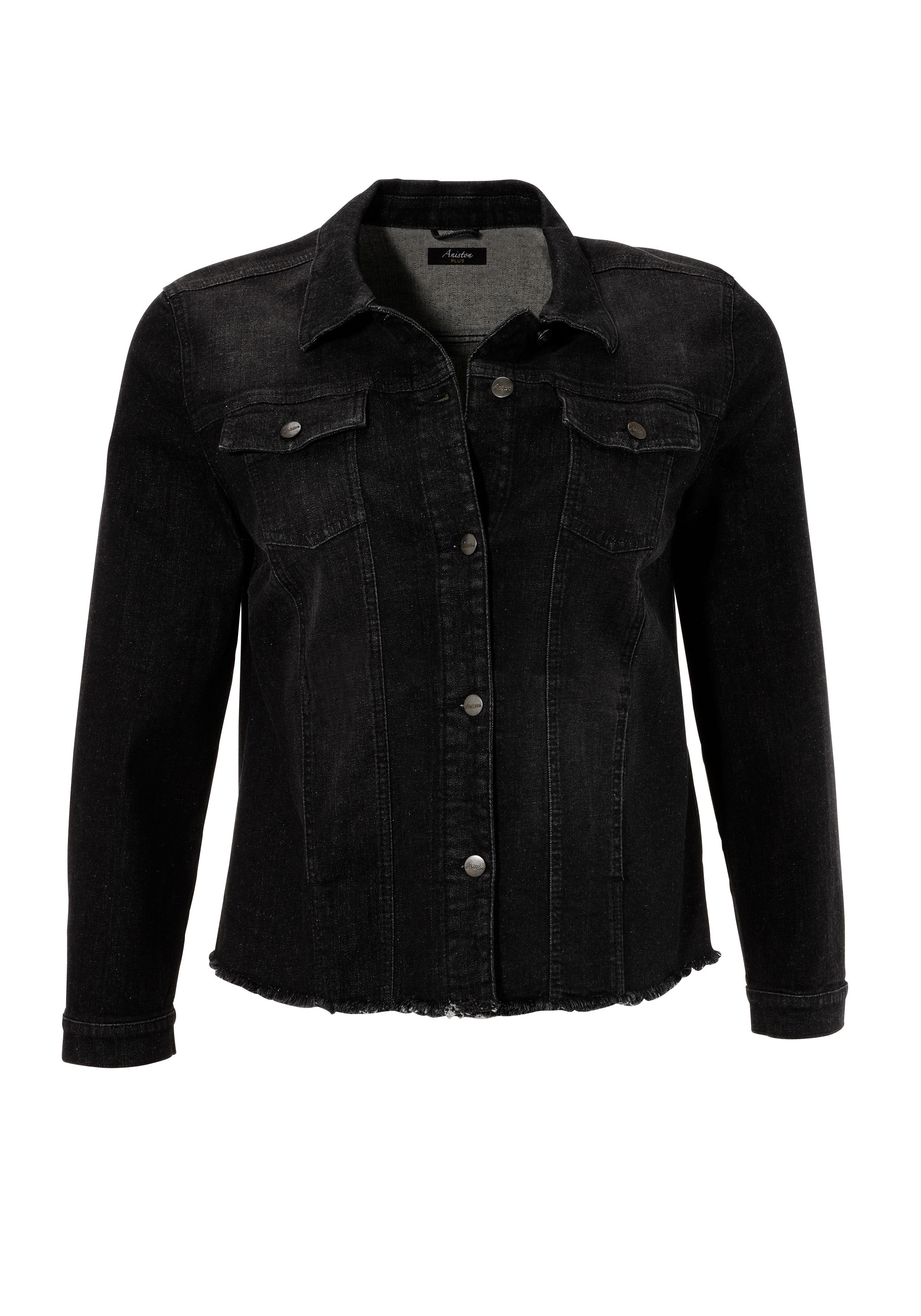 Aniston PLUS Jeansjack met gerafelde zoom - nieuwe collectie