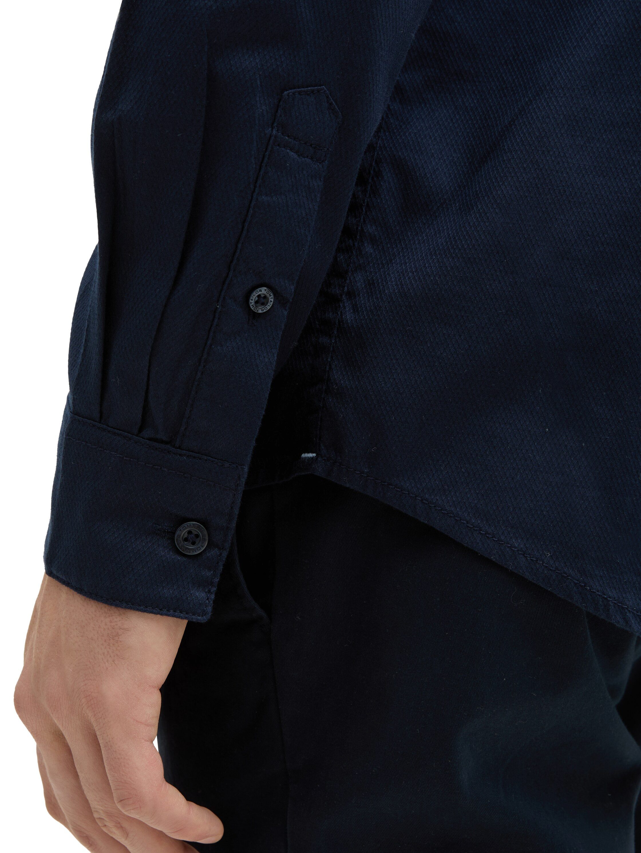Tom Tailor Overhemd met lange mouwen met geborduurd logo
