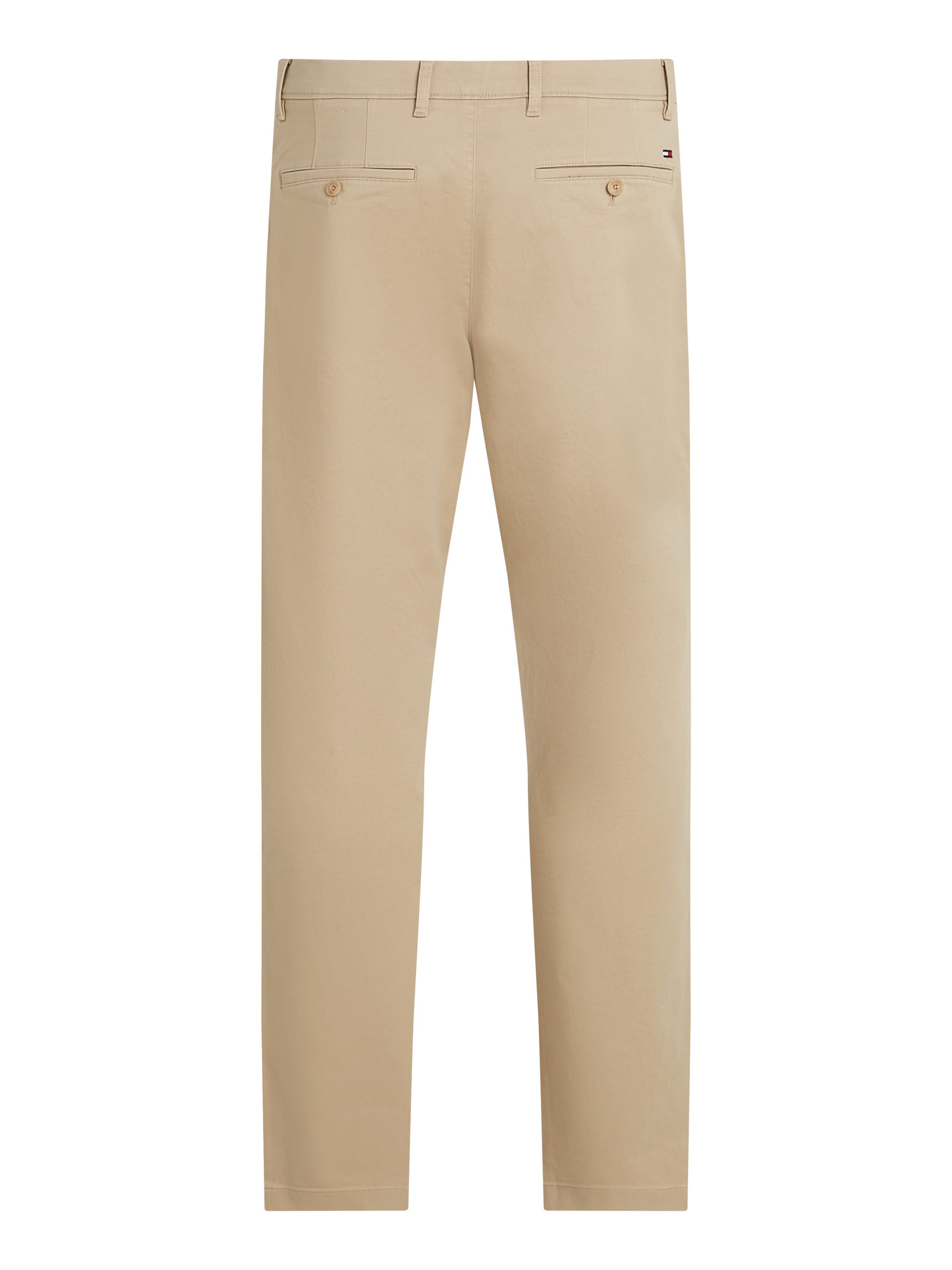 Tommy Hilfiger Chino DENTON CHINO SATIN met achterzakken met knoop logo-borduursel