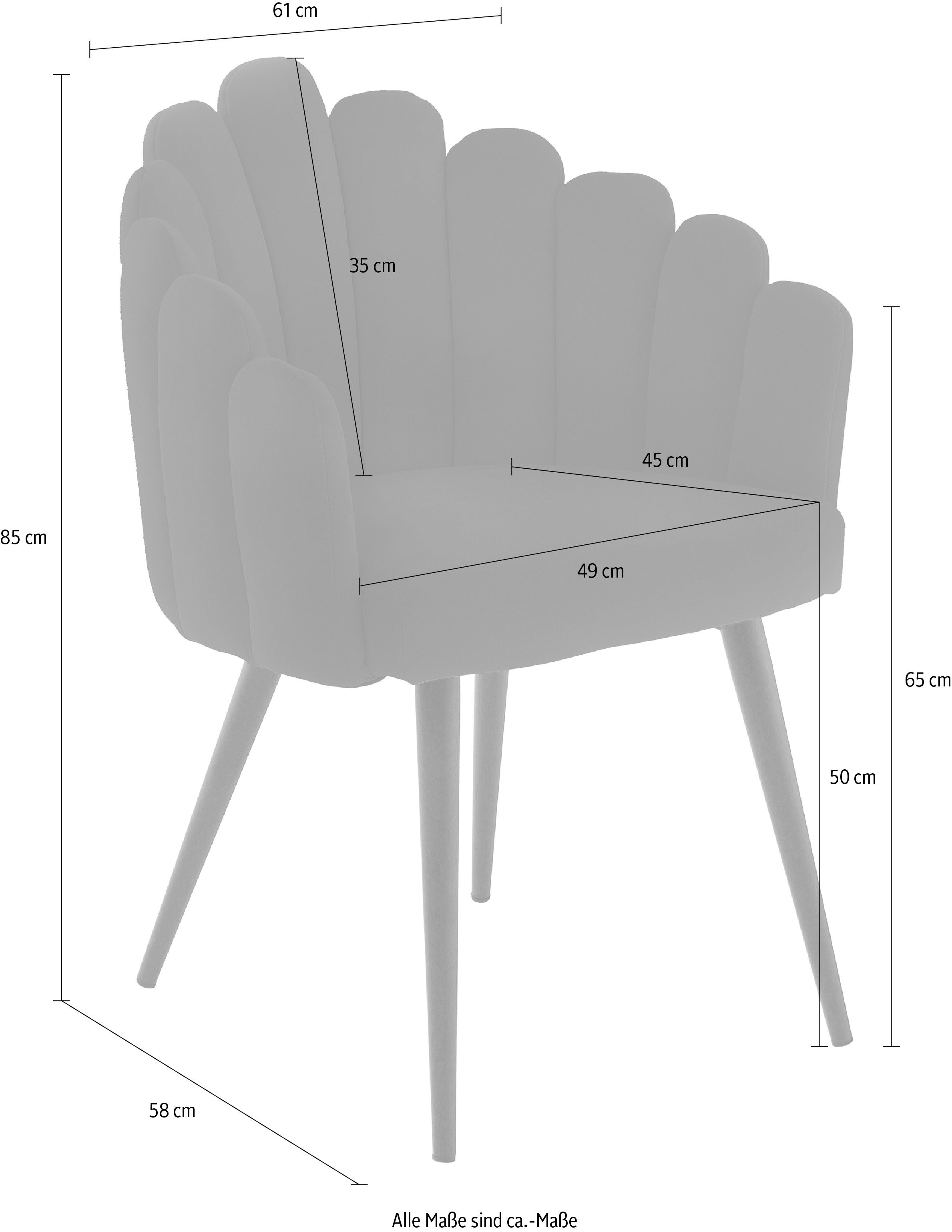 Kayoom Stoel Jeane 625, met fluweelzachte bekleding, comfortabel en gezellig fluweelzachte bekleding, modern, comfortabel en gezellig, met fluweelzachte bekleding (1 stuk)