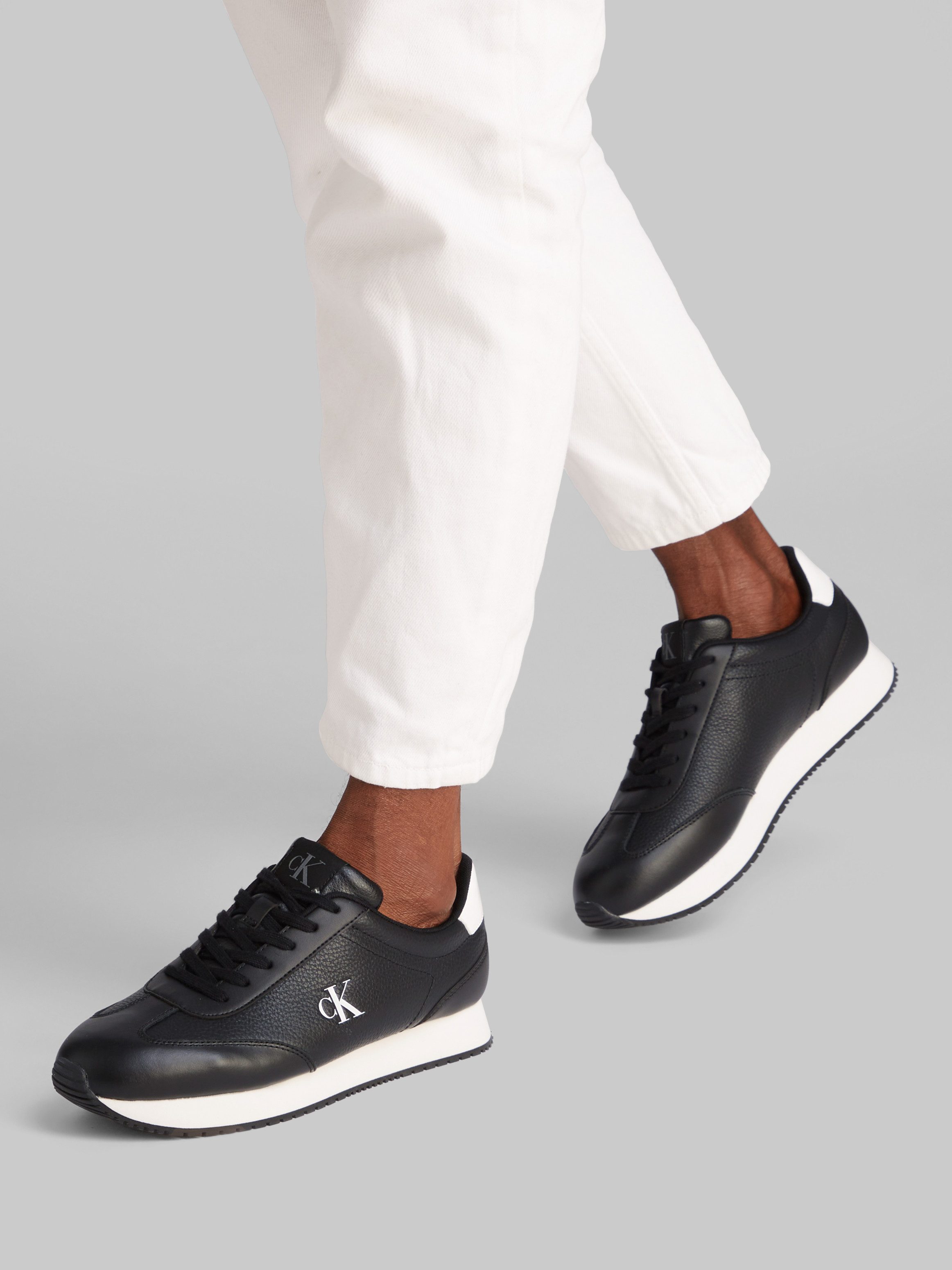 Calvin Klein Plateausneakers RUNNER LACEUP TC , vrijetijdsschoen, lage schoen, veterschoen met contrasterend logo