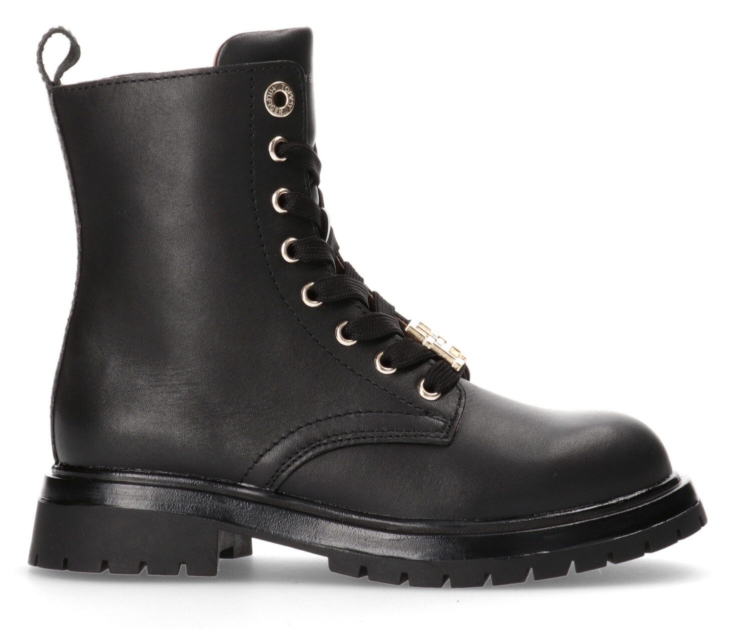 Tommy Hilfiger Veterschoenen Winterlaarzen, veterschoenen, laarzen met gouden logo-embleem
