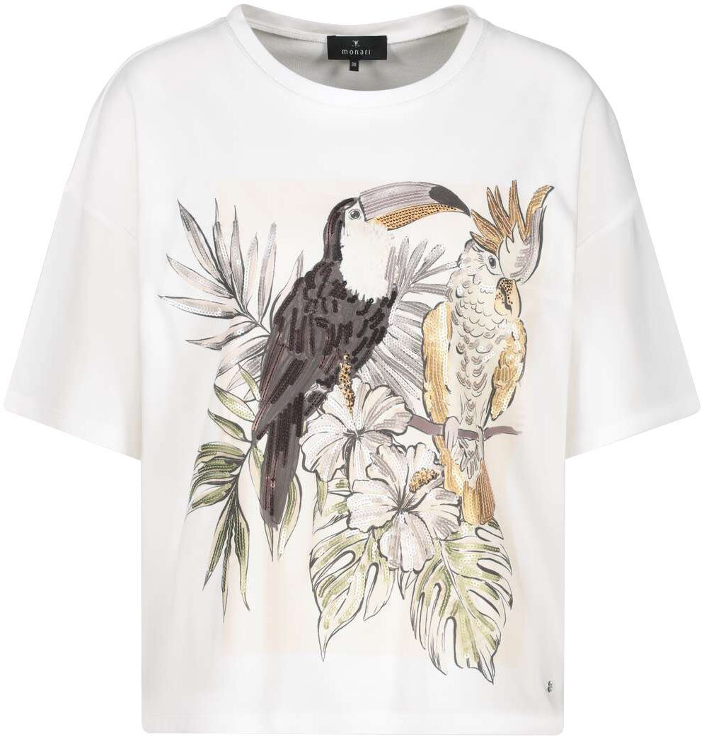 Monari Shirt met ronde hals met frontprint