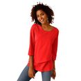 classic basics shirt met 3-4-mouwen rood
