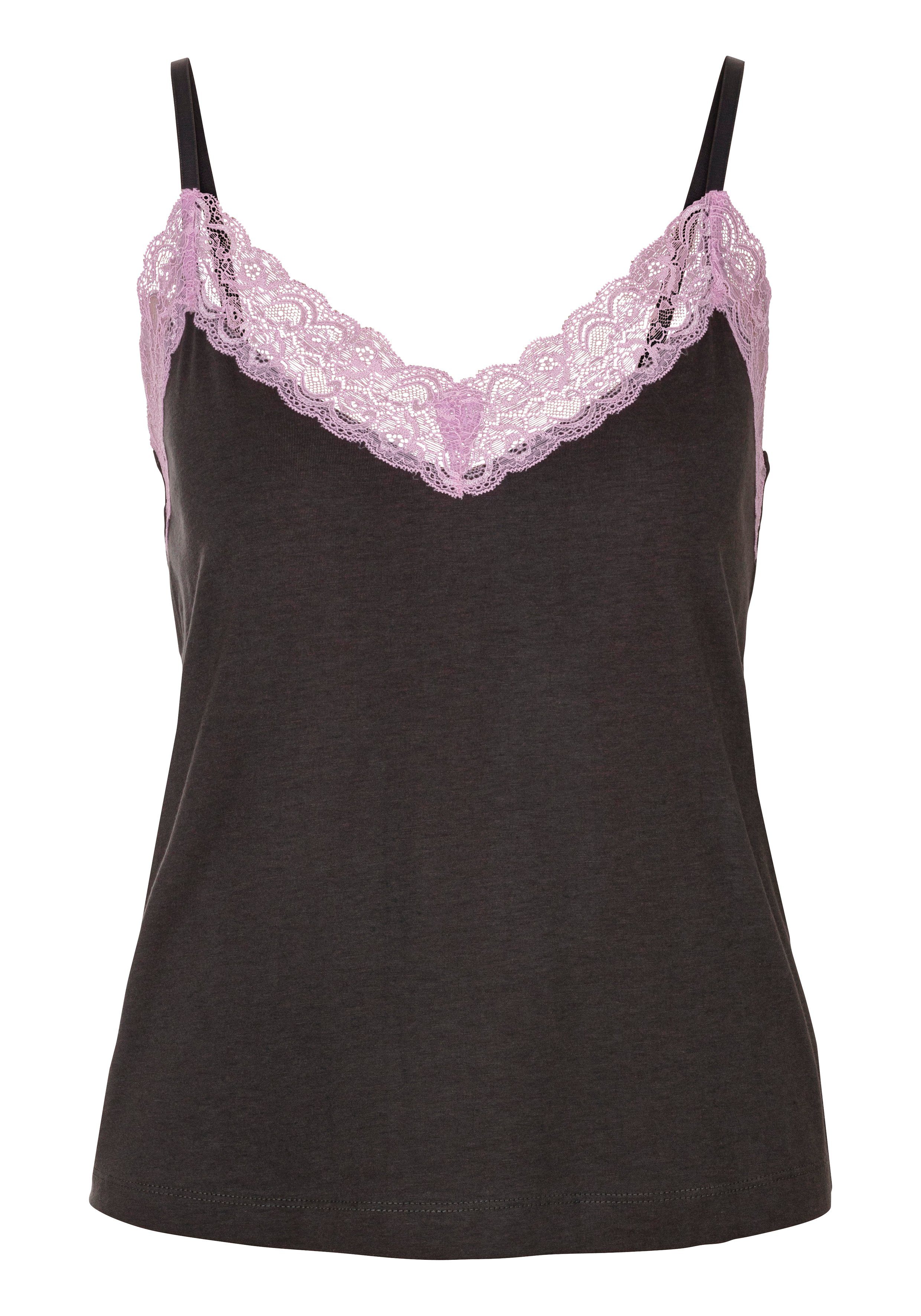 s.Oliver RED LABEL Beachwear Shortama met mooie kantdetails (2-delig)