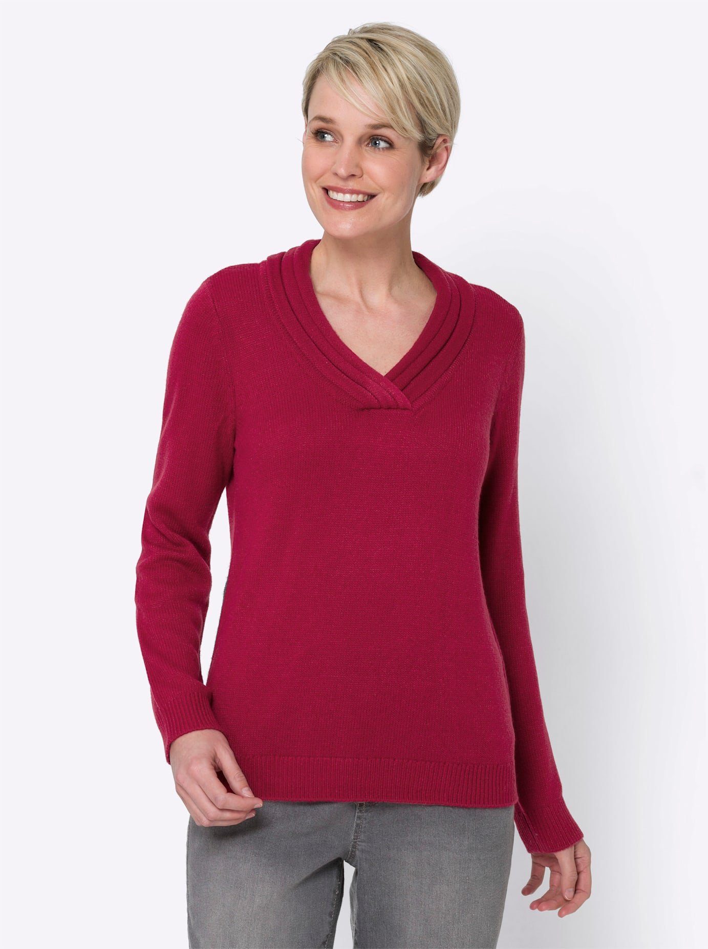 Classic Basics Trui met V-hals Trui