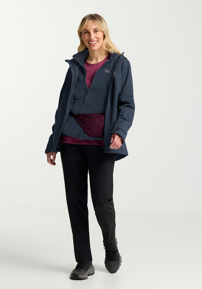 Jack Wolfskin Functioneel 3-in-1-jack MOONRISE 3IN1 JKT W met waterafstotende ritsen