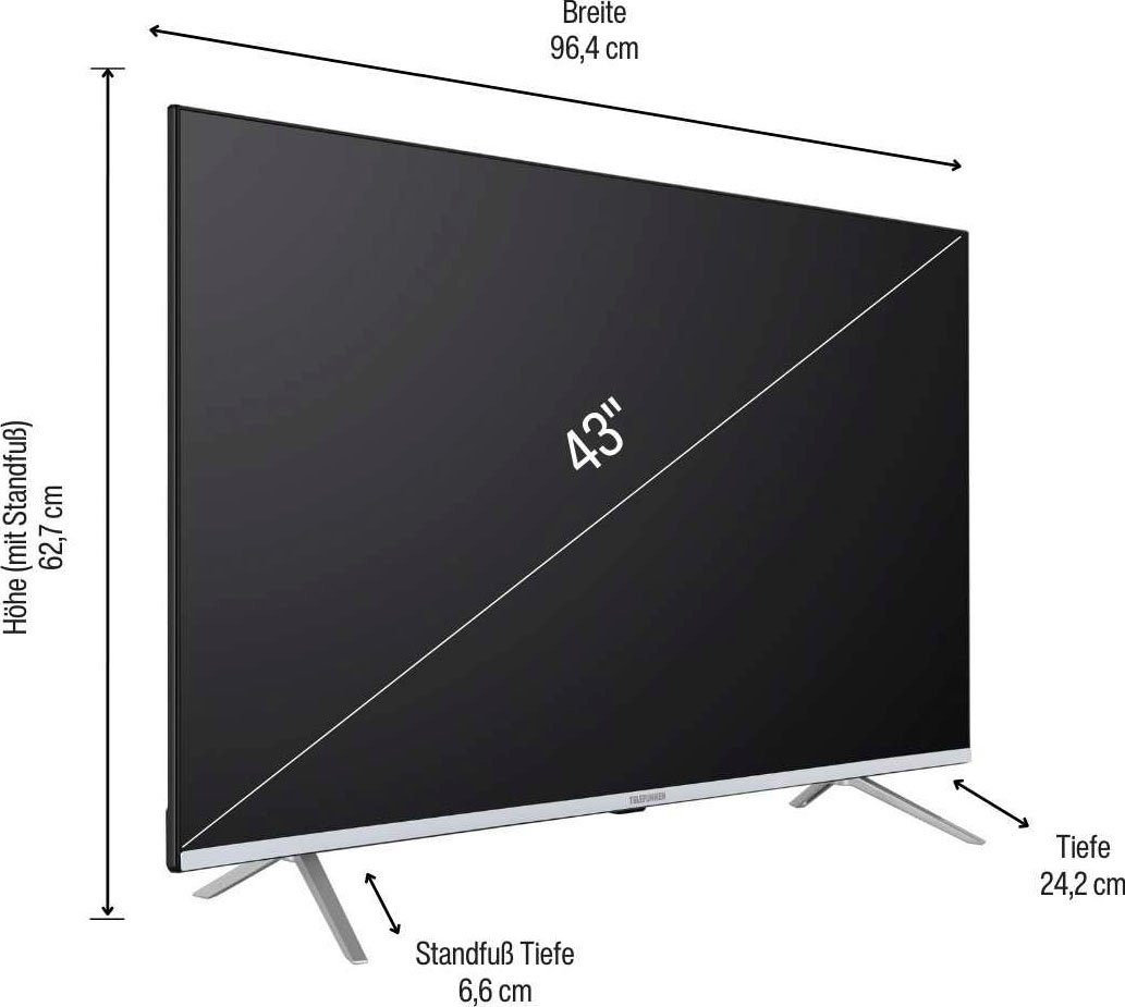 Telefunken Led Tv D43v850m5cwh 108 Cm 43 4k Ultra Hd Smart Tv Online Bij Otto 2915