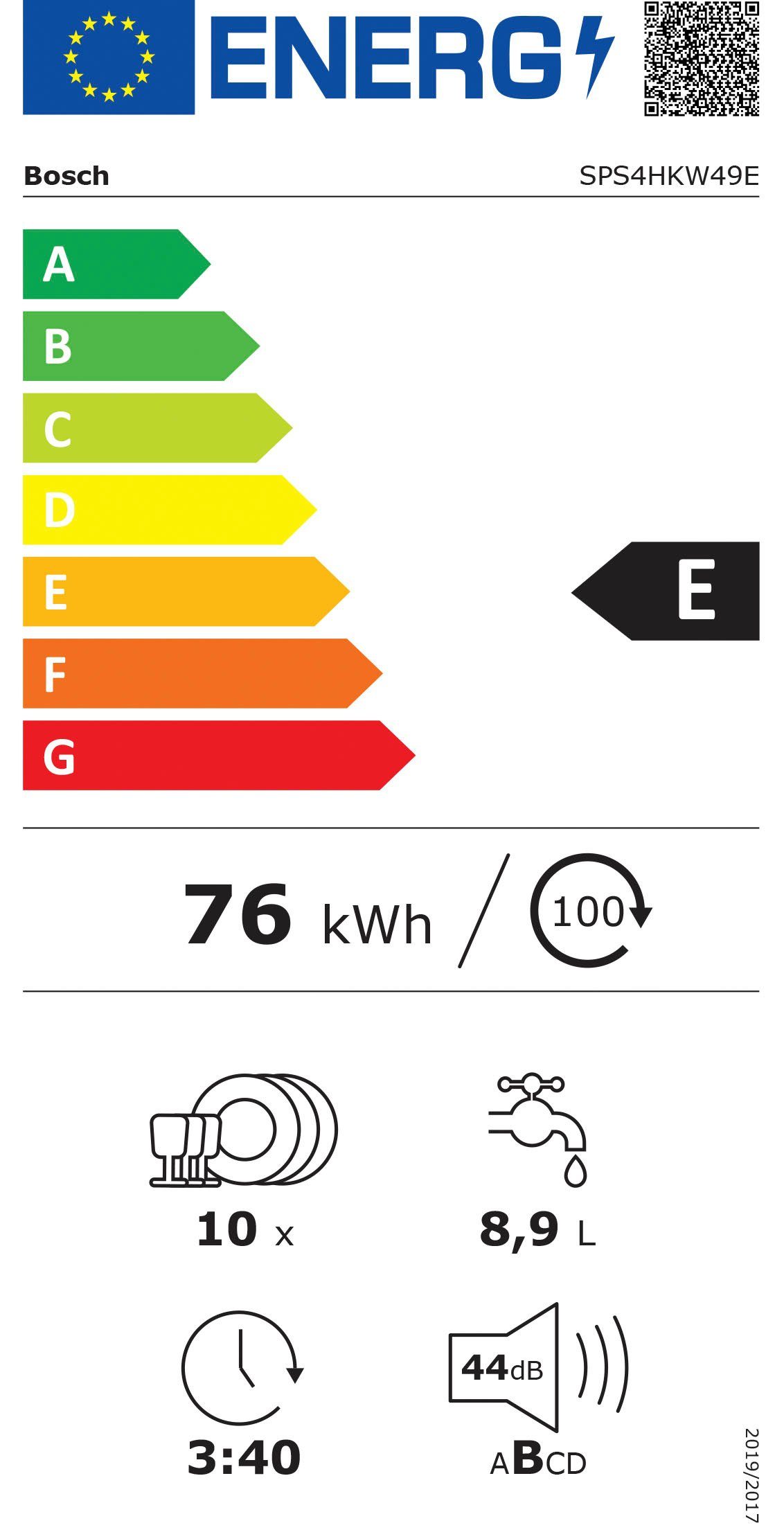 BOSCH Vaatwasser SPS4HKW49E