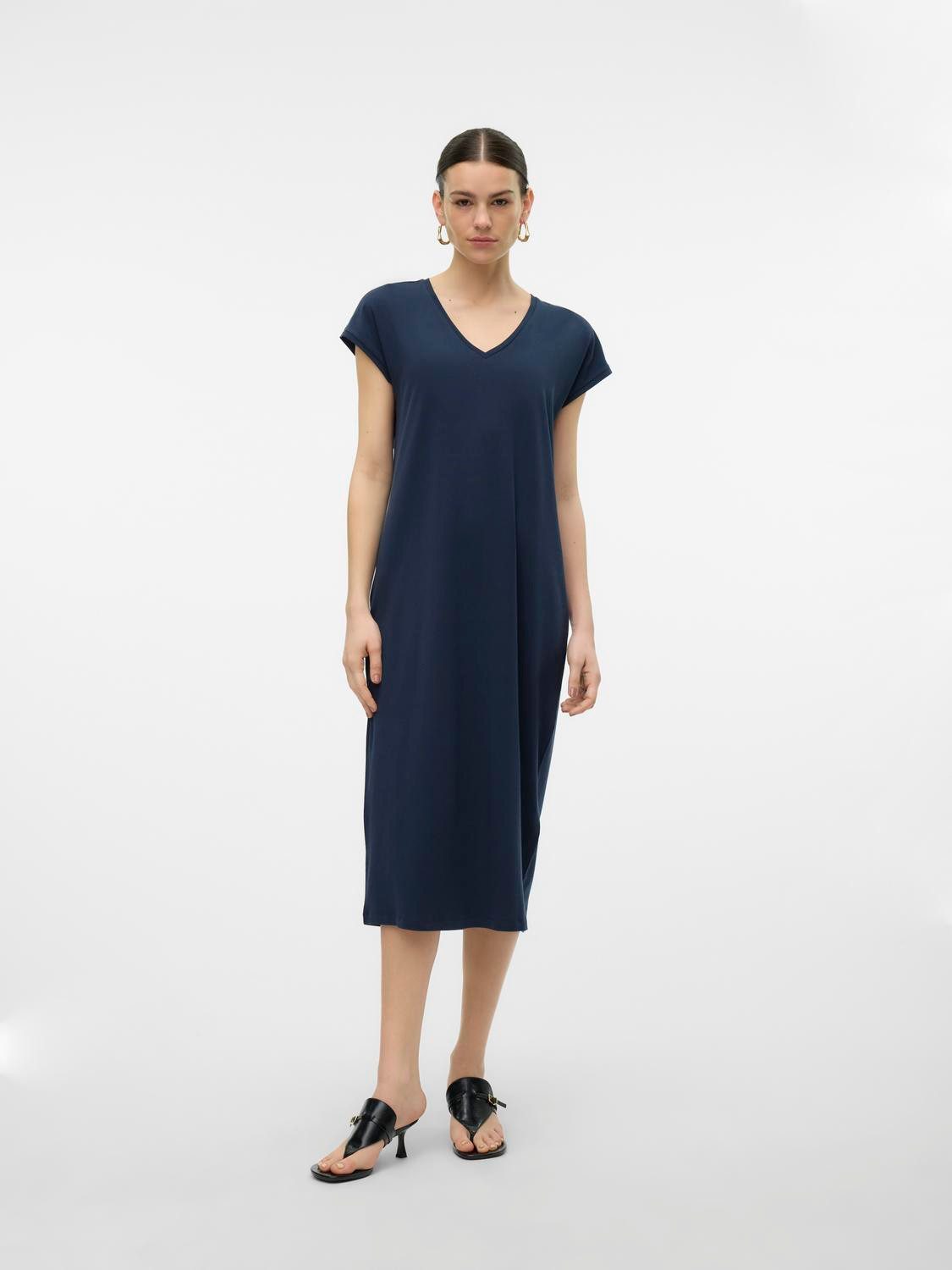 Vero Moda Midi-jurk VMBARBARA SS CALF DRESS JRS SPE GA