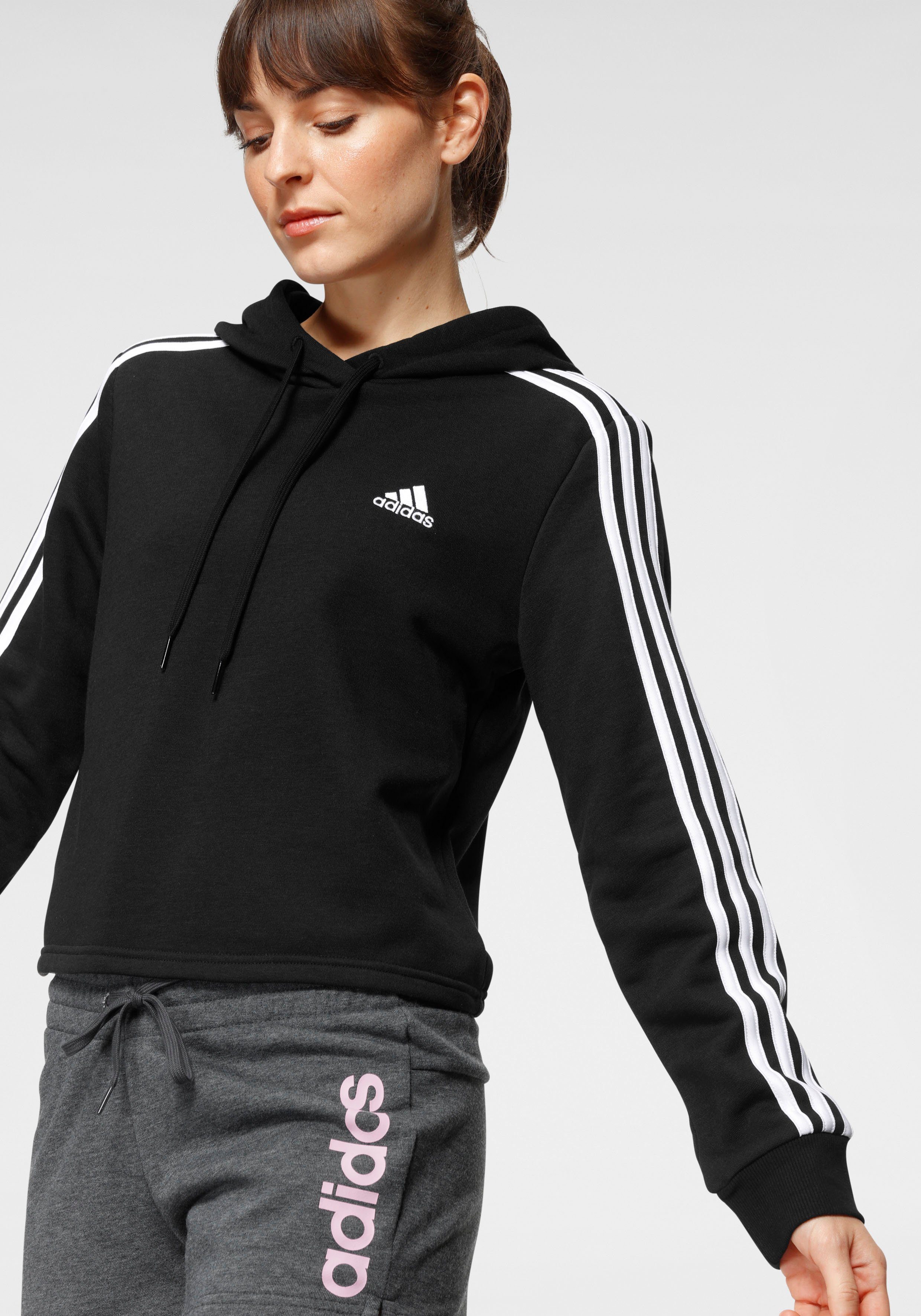 adidas Sportswear Hoodie ESSENTIALS CROPPED HOODY MET 3-STRIPES