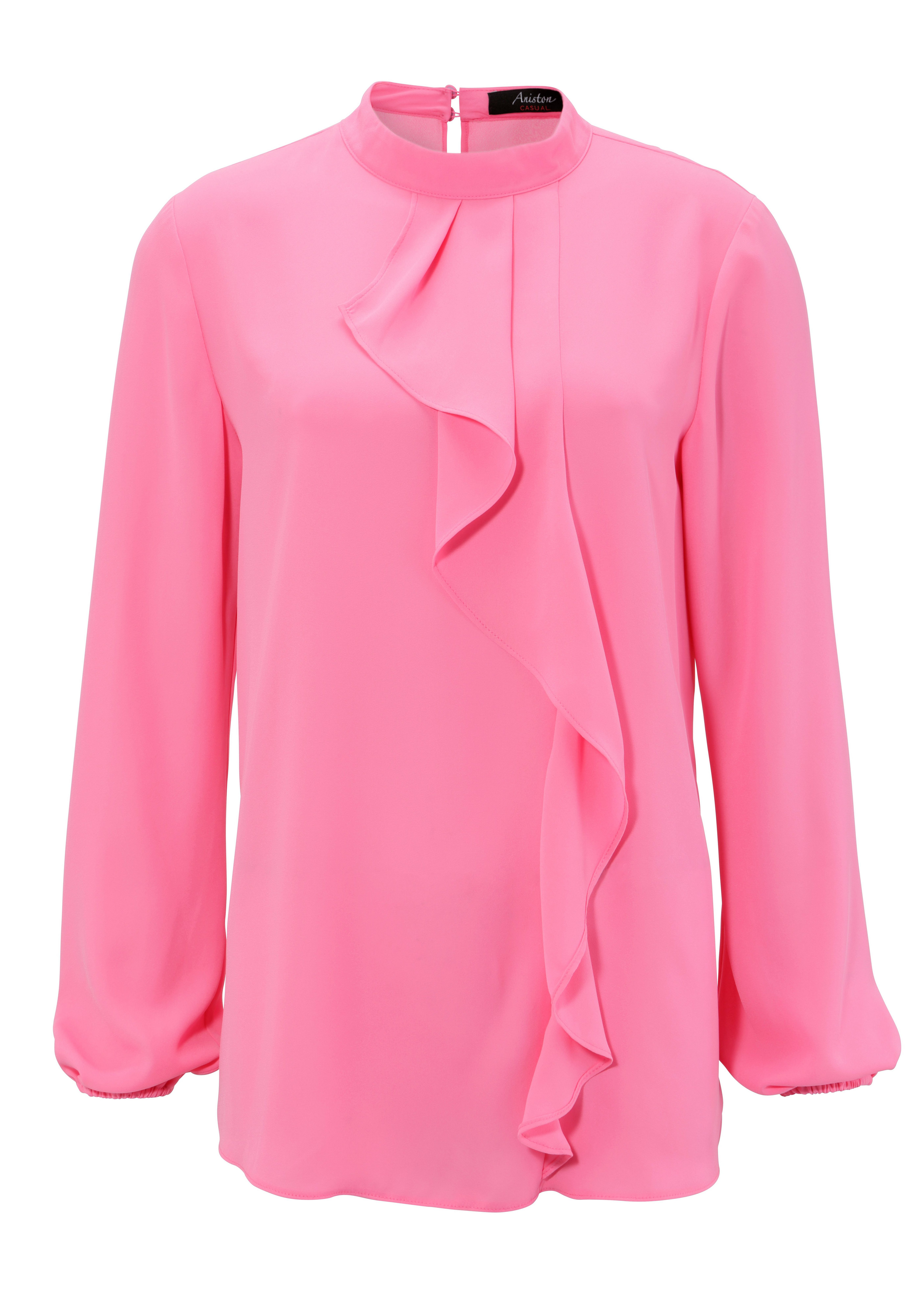 Aniston CASUAL Blouse met lange mouwen met kleine volant voor