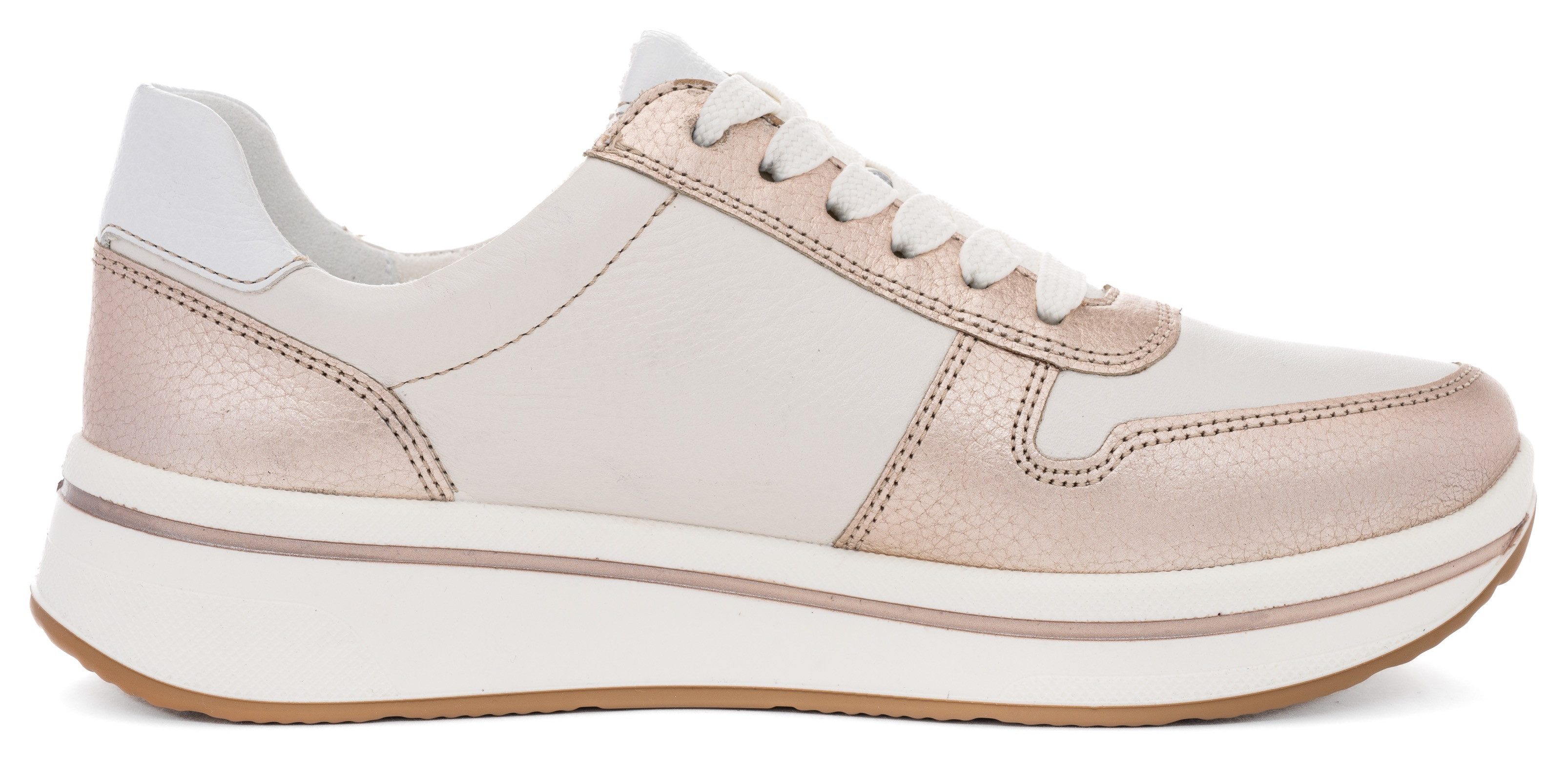 Ara Sneakers met sleehak Sapporo , wig sneaker, veterschoen in comfortwijdte h (= zeer breed)