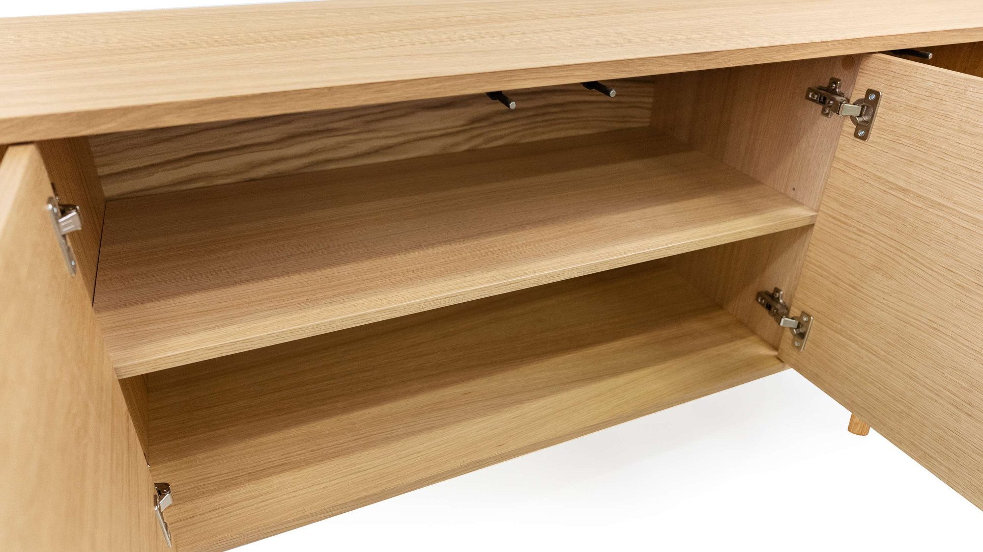 Woodman Dressoir Shift met echt houtfineer van eiken, breedte 189 cm, met push-to-open