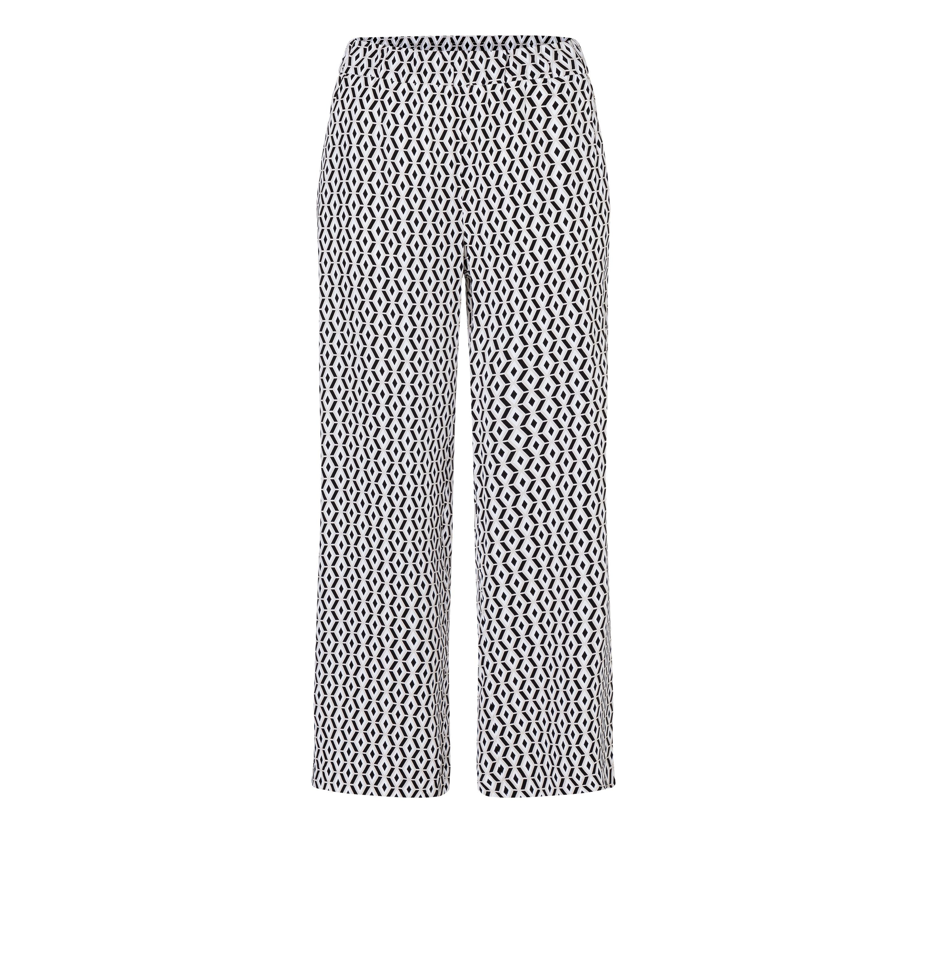 MAC 3 4 broek Chiara Cropped met wijde rechte pijp