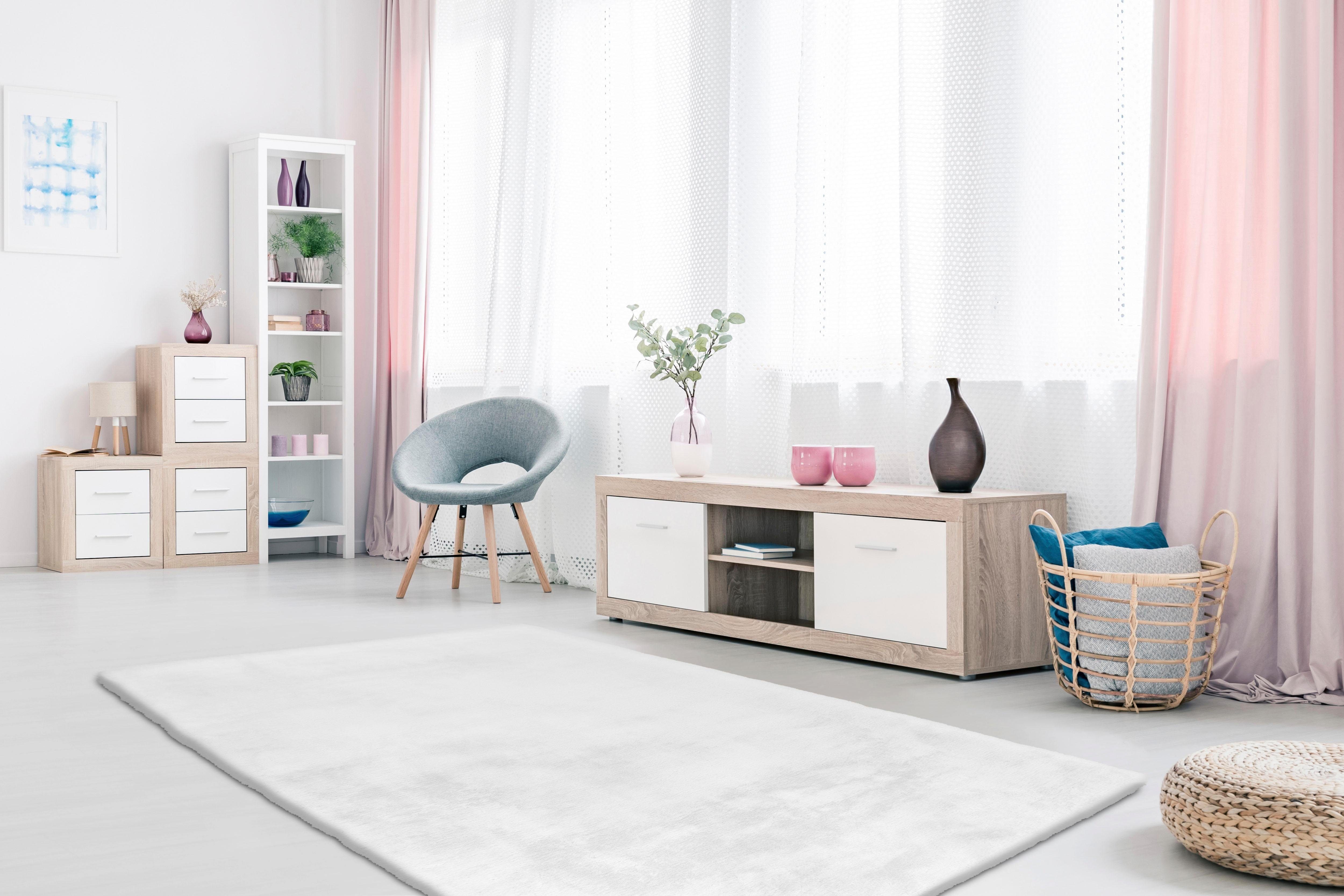 my home Vachtvloerkleed Alvin Vloerkleed in konijnenbont-look en touch, imitatiebont