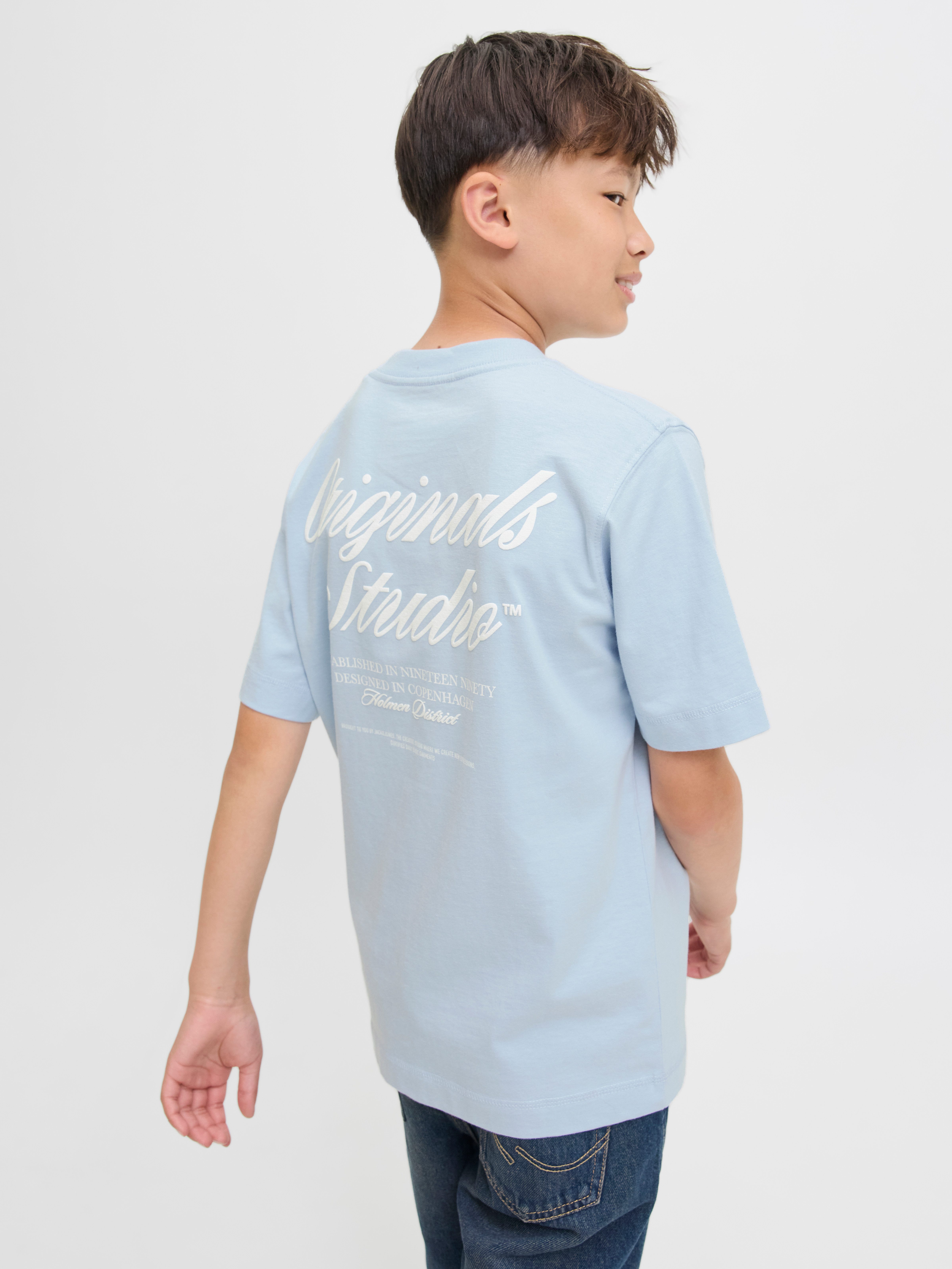 Jack & Jones Junior T-shirt JORNORREBRO TYPO TEE SS CREW NECK SN JNR