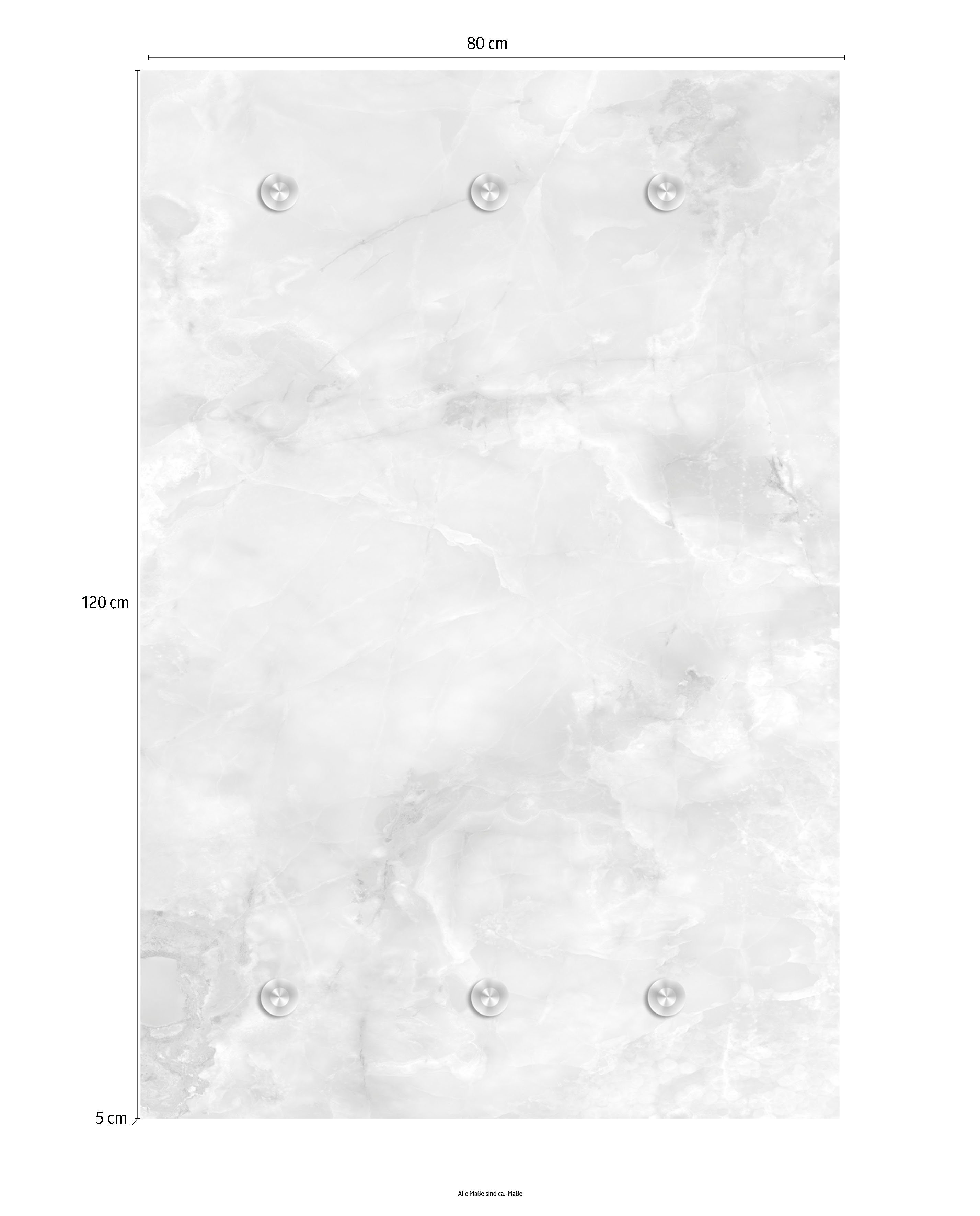 queence Kapstok Marmer met 6 haken, 80 x 120 cm