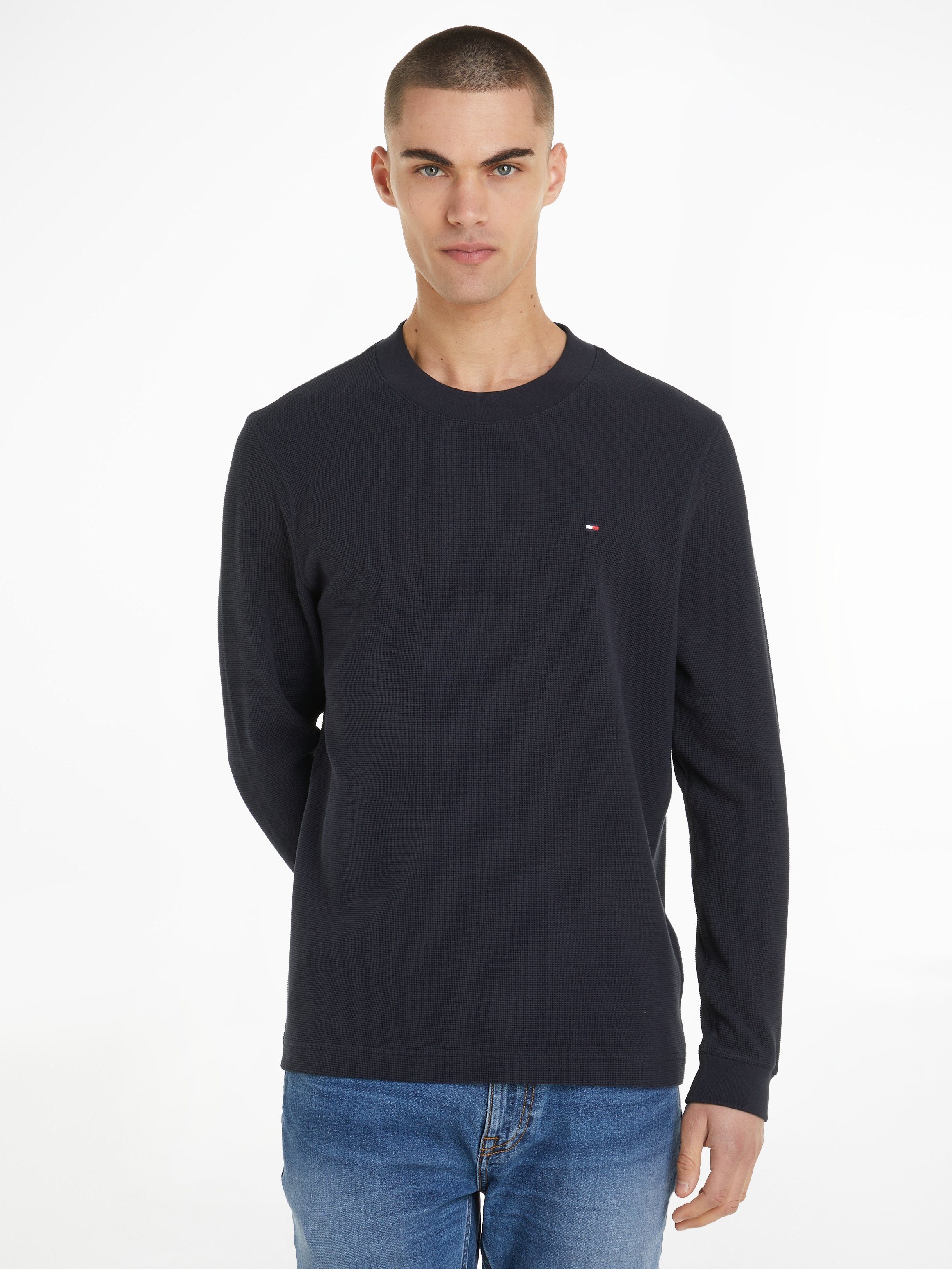 Tommy Hilfiger Trui met ronde hals TEXTURED LS TEE