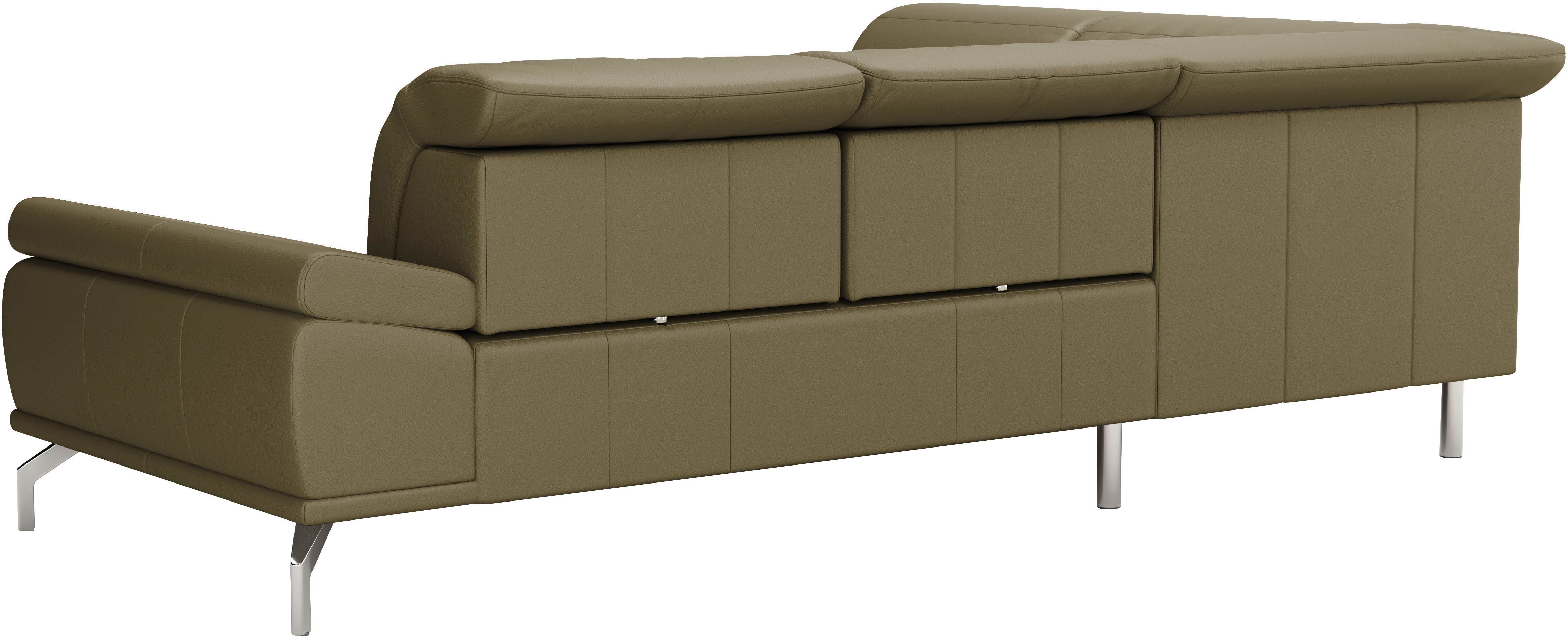 Places of Style Hoekbank Caluna Incl. zitdiepteverstelling, optioneel met hoofd- en armleuningverstelling