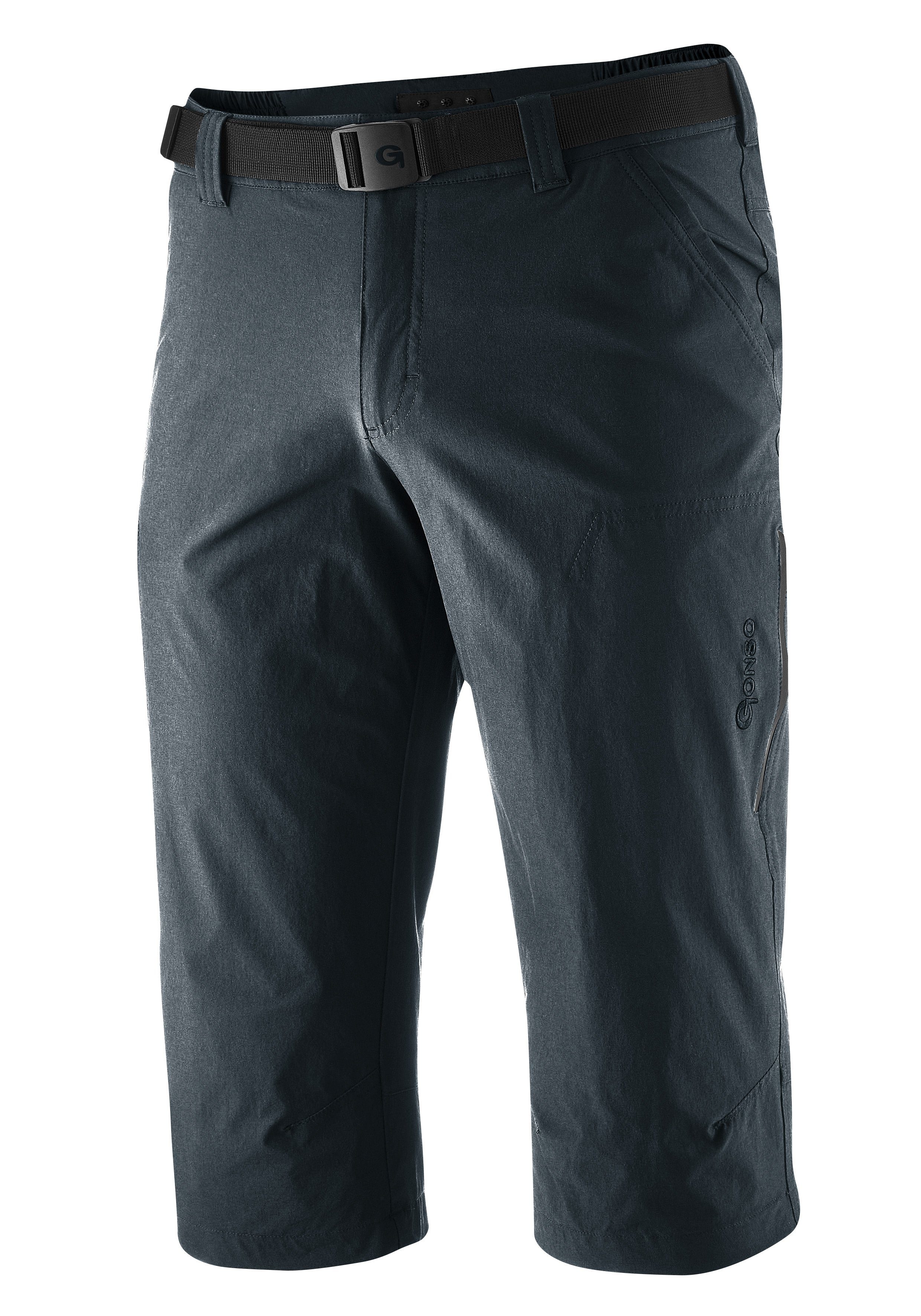 Gonso Fietsbroek PORTO Heren 3/4 fietsbroek, binnenbroek met zitkussen, tailleband inclusief riem