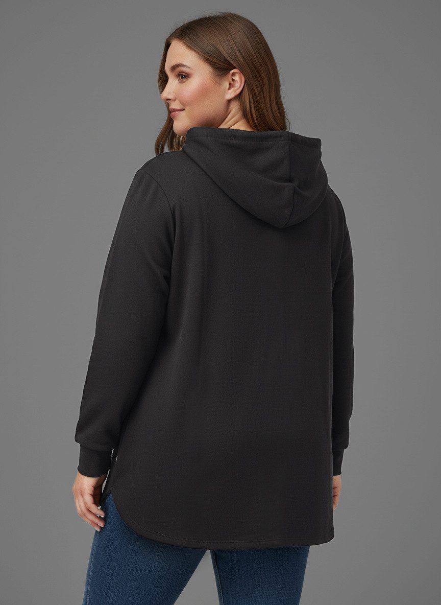 MUSTANG Hoodie in oversized look van zacht katoen – grote maten