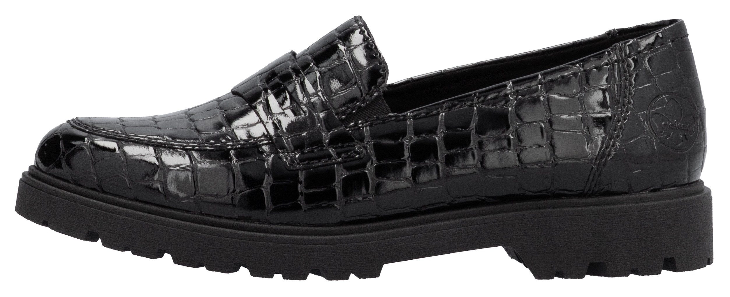 Rieker Loafers slippers, instapschoen, college schoenmet kleine elastieken