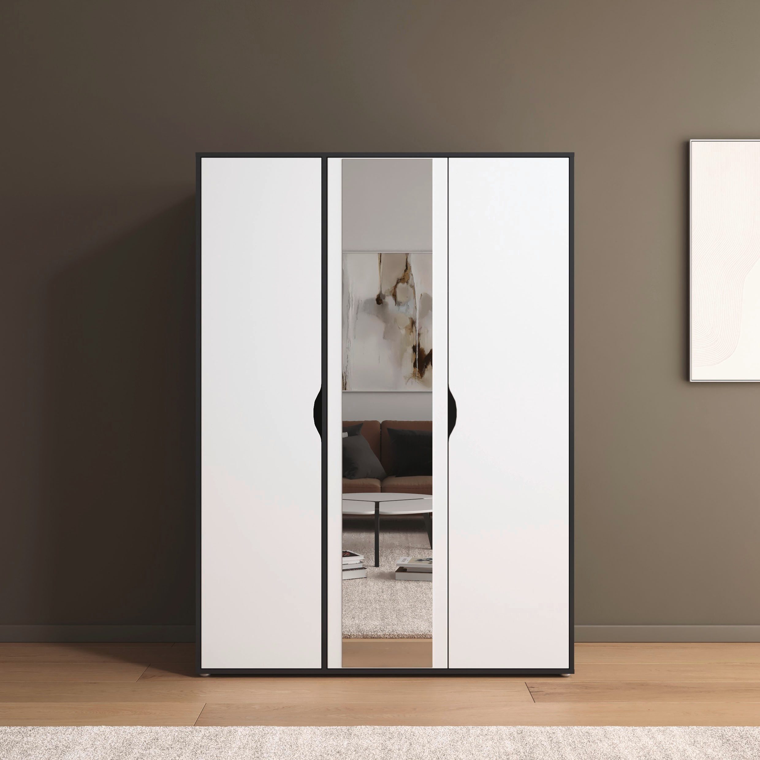 rauch Draaideurkast Kledingkast Kast Garderobe Wasmand NARAI met Spiegel Greefaansluitingen voor een greeploze look TOPSELLER MADE IN GERMANY