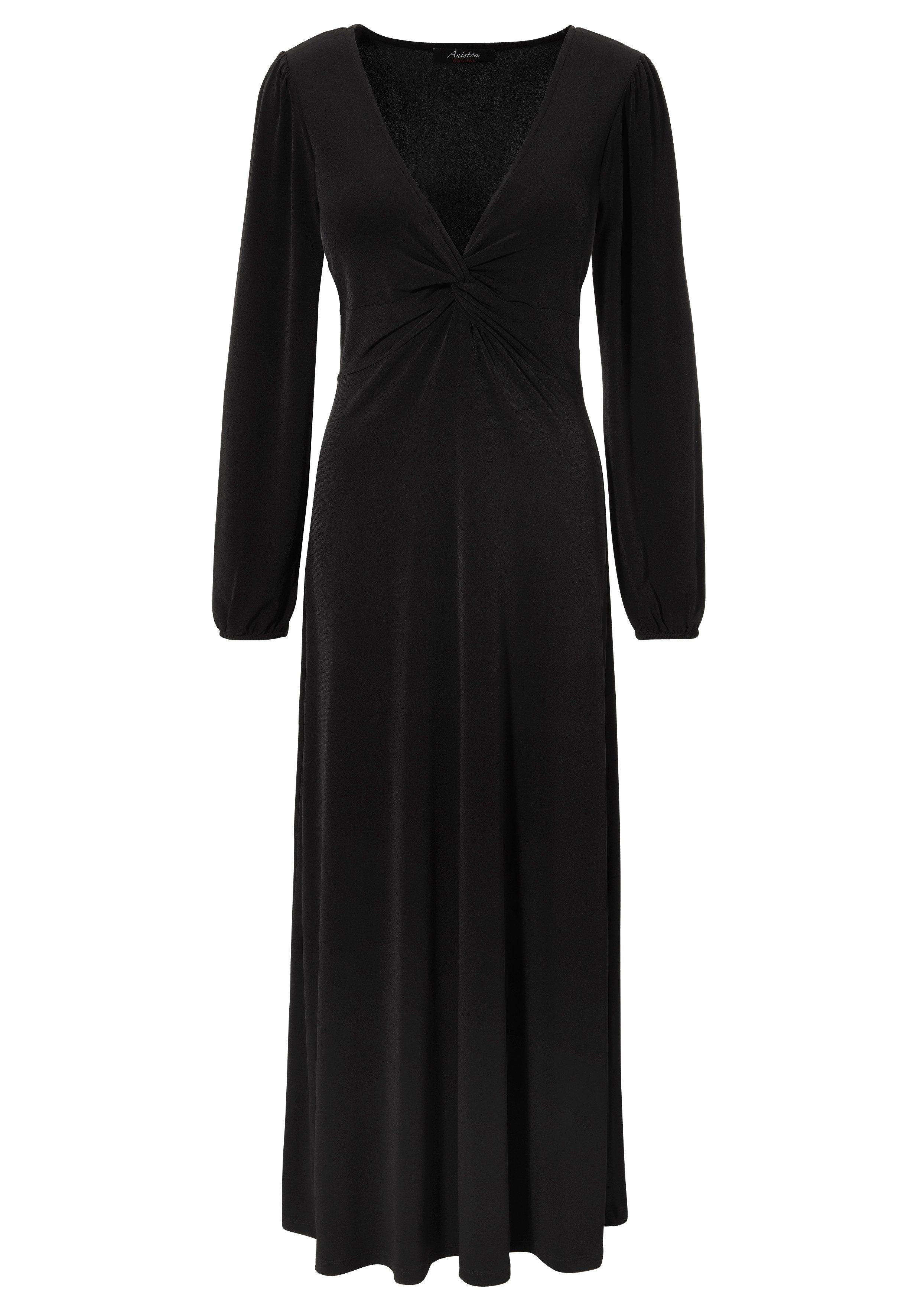Aniston CASUAL Maxi-jurk met verfijnde knoop bij de decolleté - nieuwe collectie