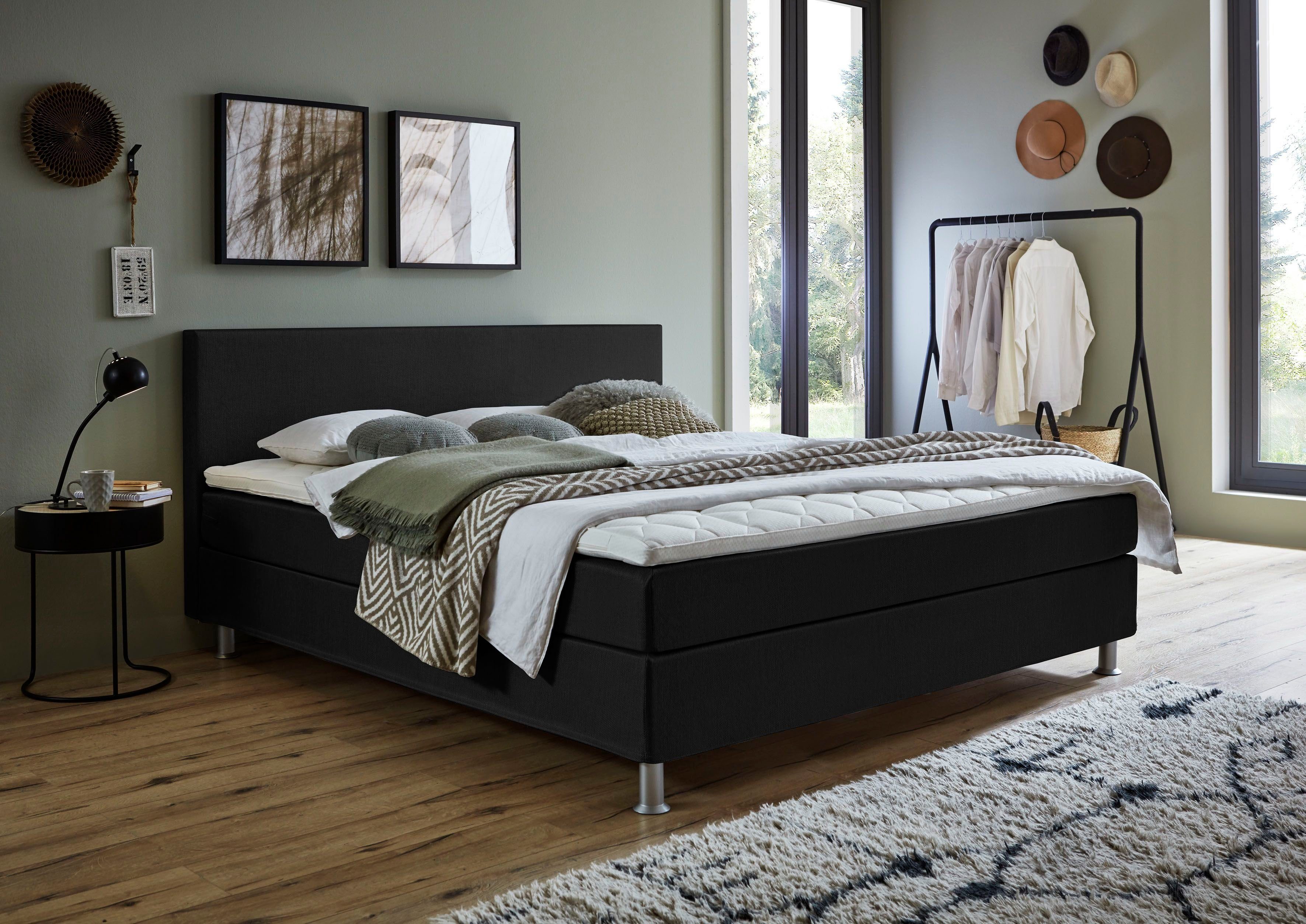 ATLANTIC home collection Boxspring Edison inclusief bonell-binnenveringsmatras en topmatras