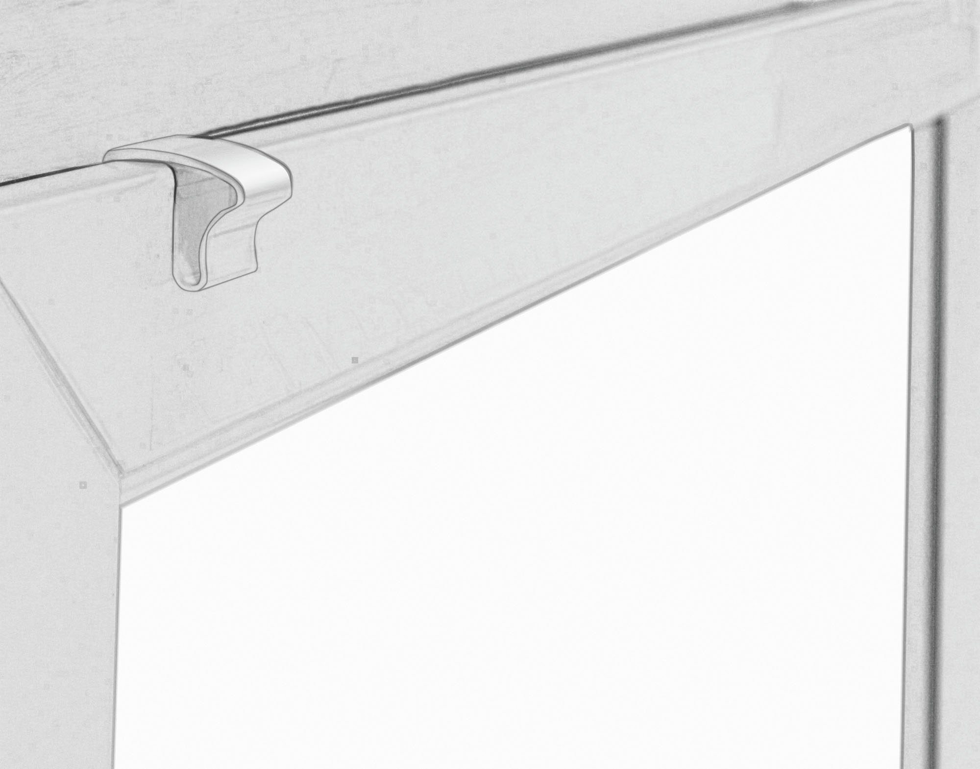 GARDINIA Bevestiging voor bescherming tegen inkijk Klemhouder voor aluminium jaloezieën (3 stuks)