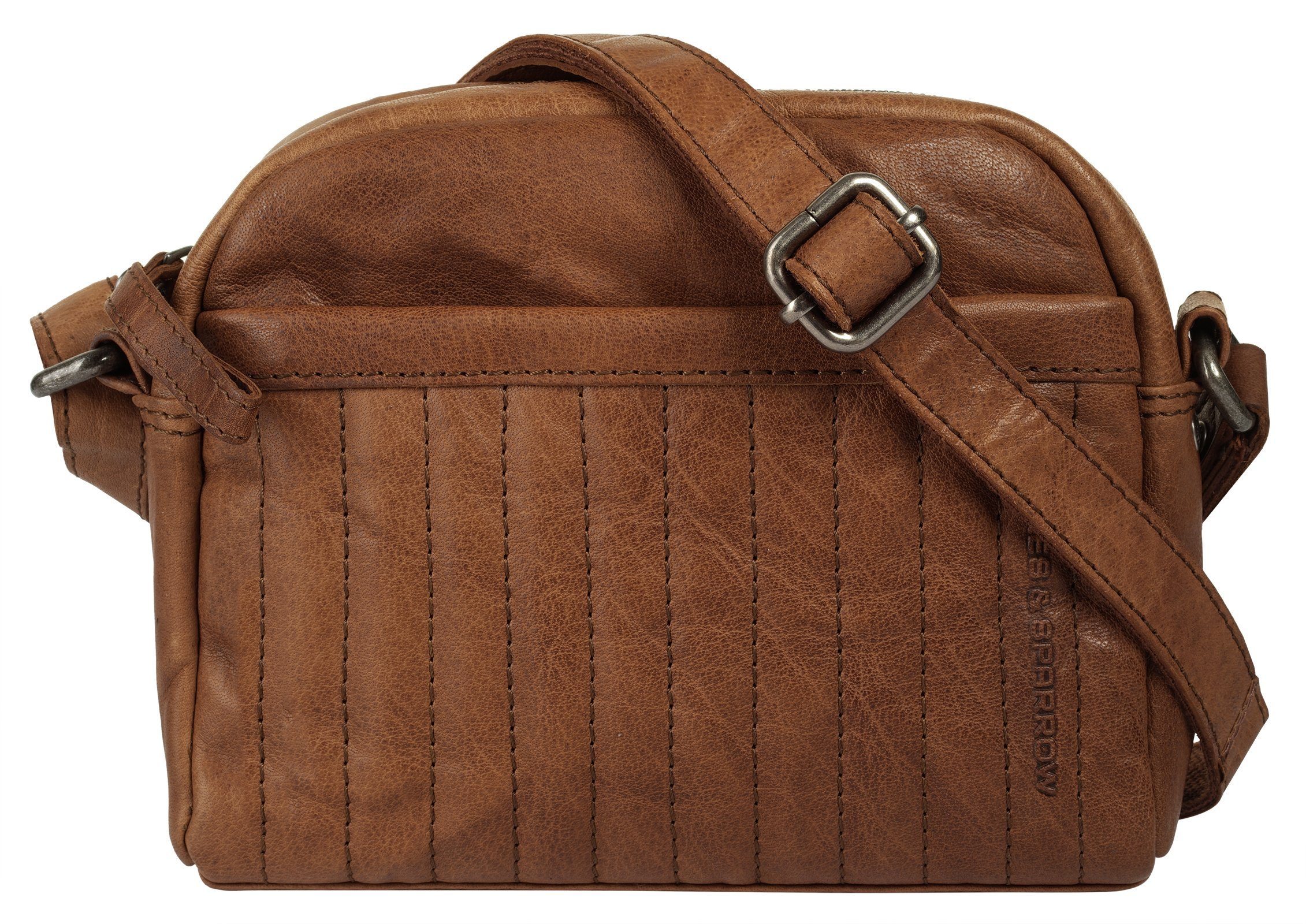 Spikes & Sparrow Schoudertas echt leder dames tassen bruin