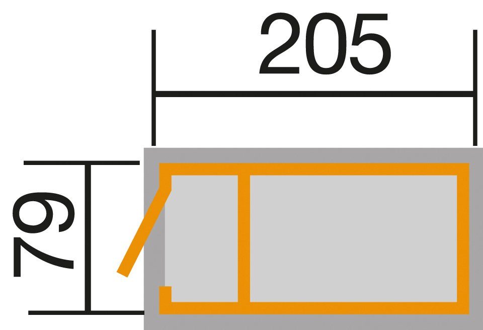 weka Hoge kweekbak Bxdxh: 205x80x81 cm, met aanbouwkast (set)