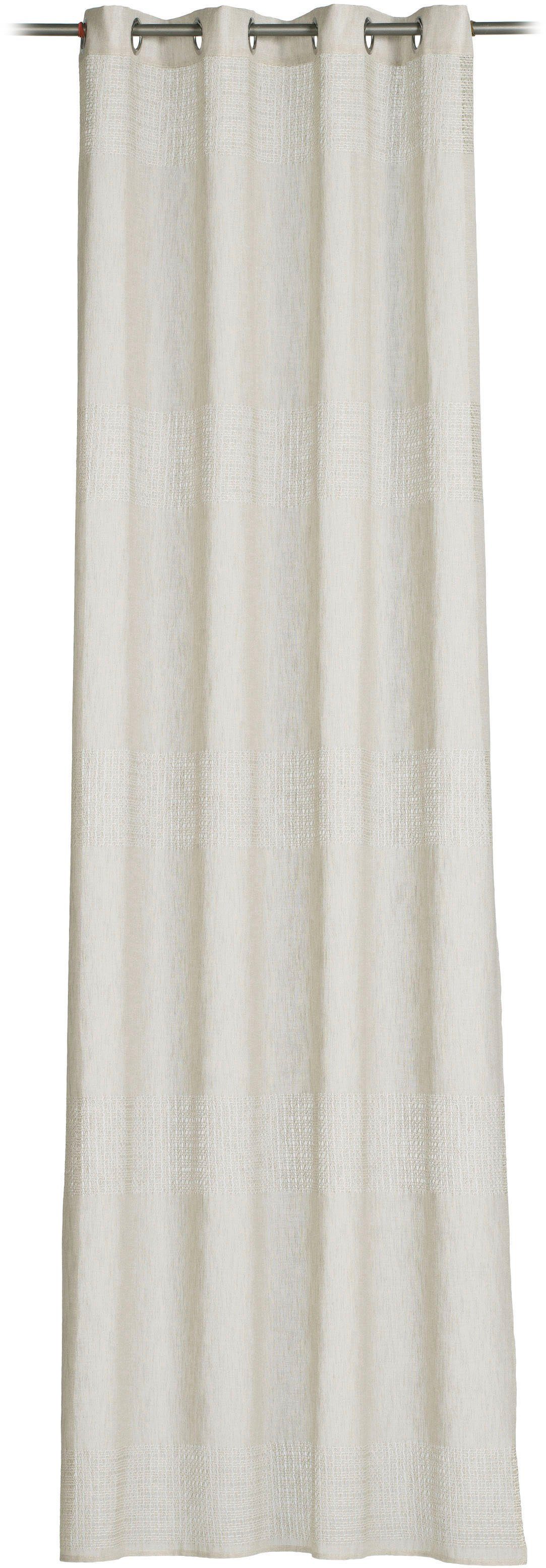 Gözze Gordijn Marrakech - gordijn met ringen HxB: 245x140, transparant doek inclusief horizontale strepen (1 stuk) kant & klaar gordijnen maat 1