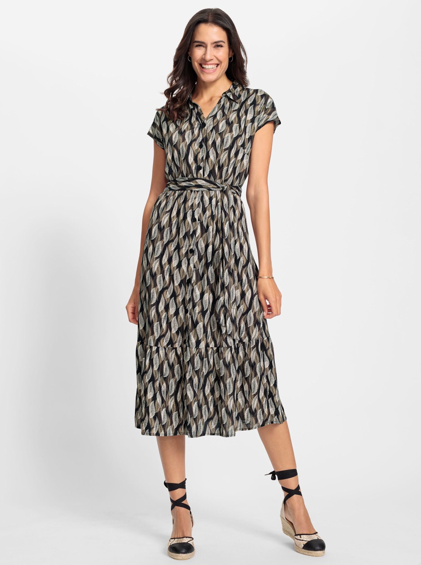 Classic Inspirationen Jurk met overhemdkraag Zomerjurk