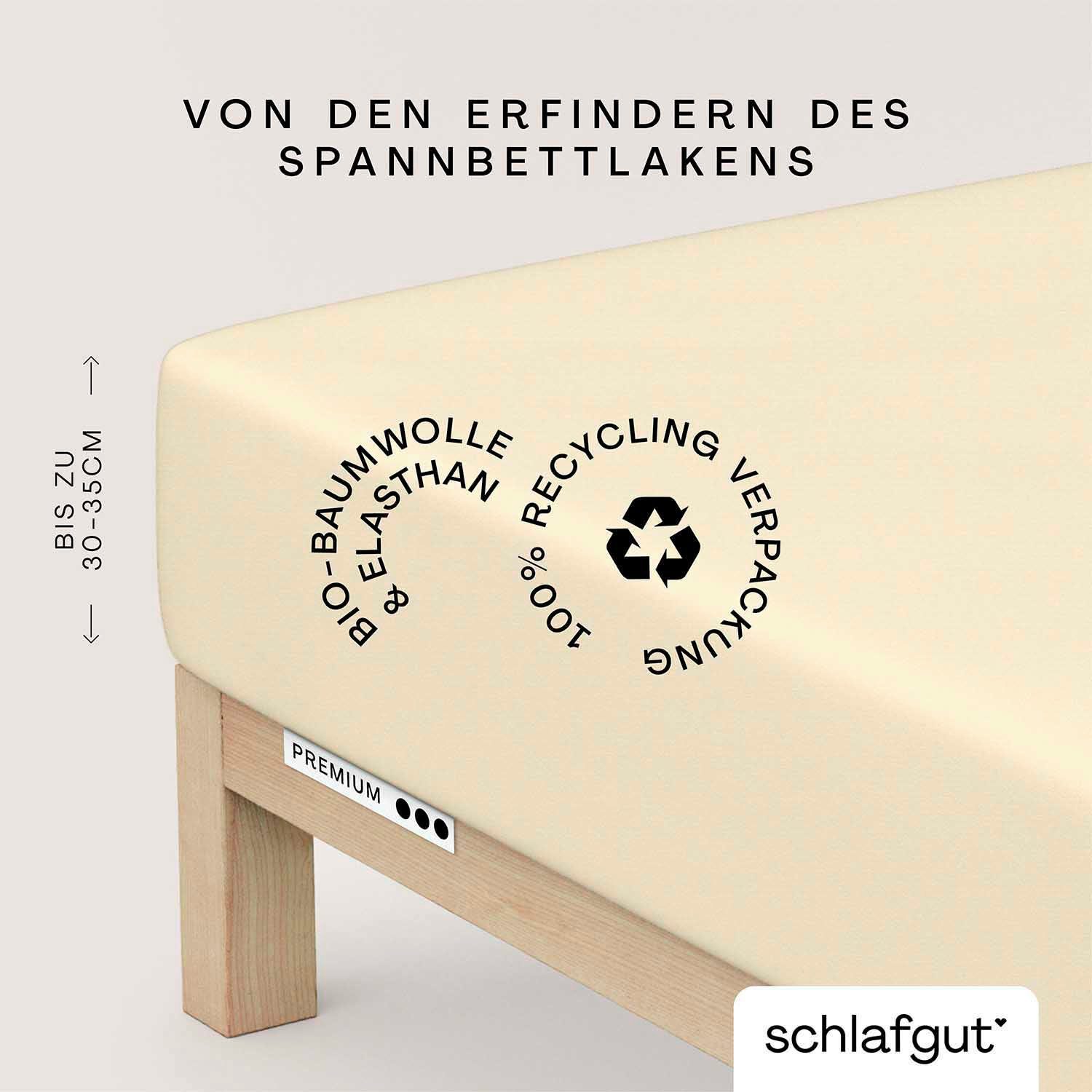 Schlafgut Hoeslaken Premium Zero Waste verpakking, PREMIUM kwaliteit (1 stuk)
