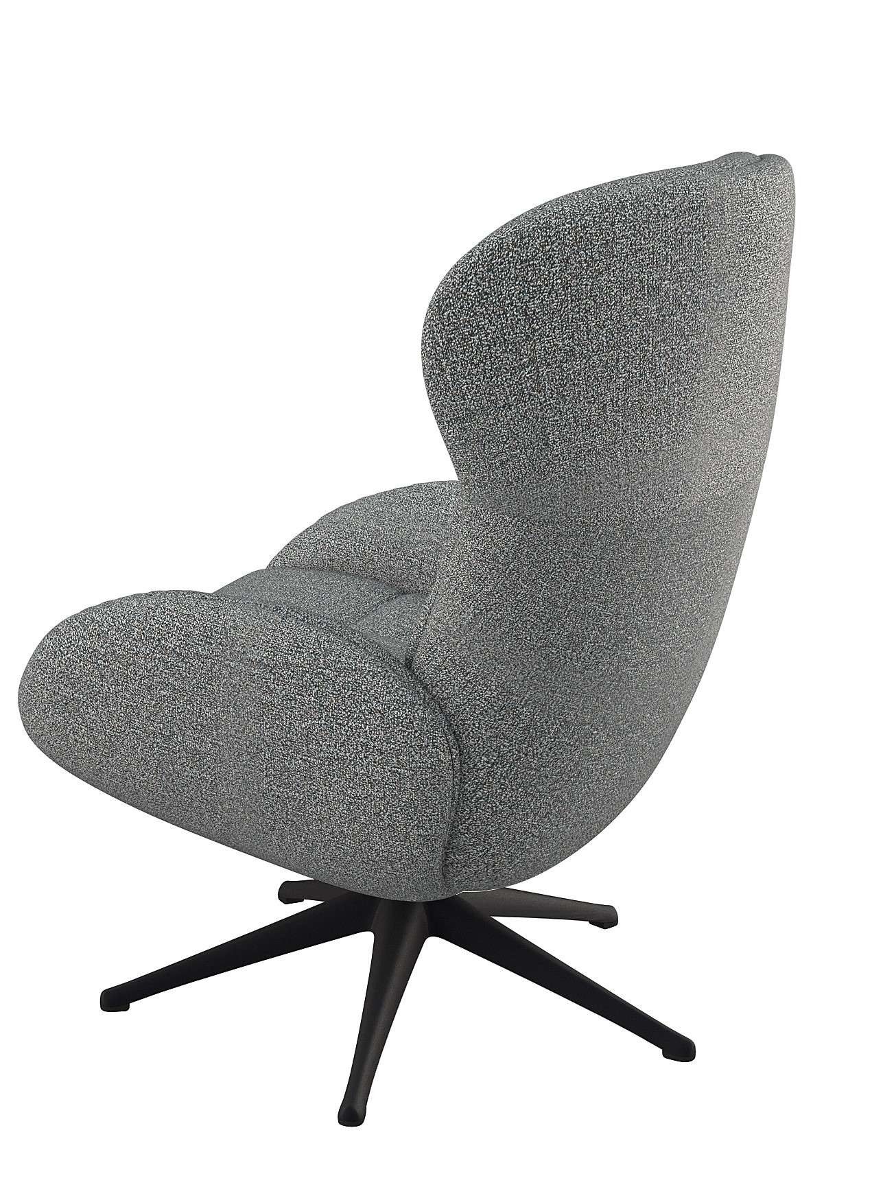 FLEXLUX Relaxfauteuil Haze, TV-stoel, fauteuil, stoffeerstoel Rugdeelverstelling, draaibaar, voet zwart