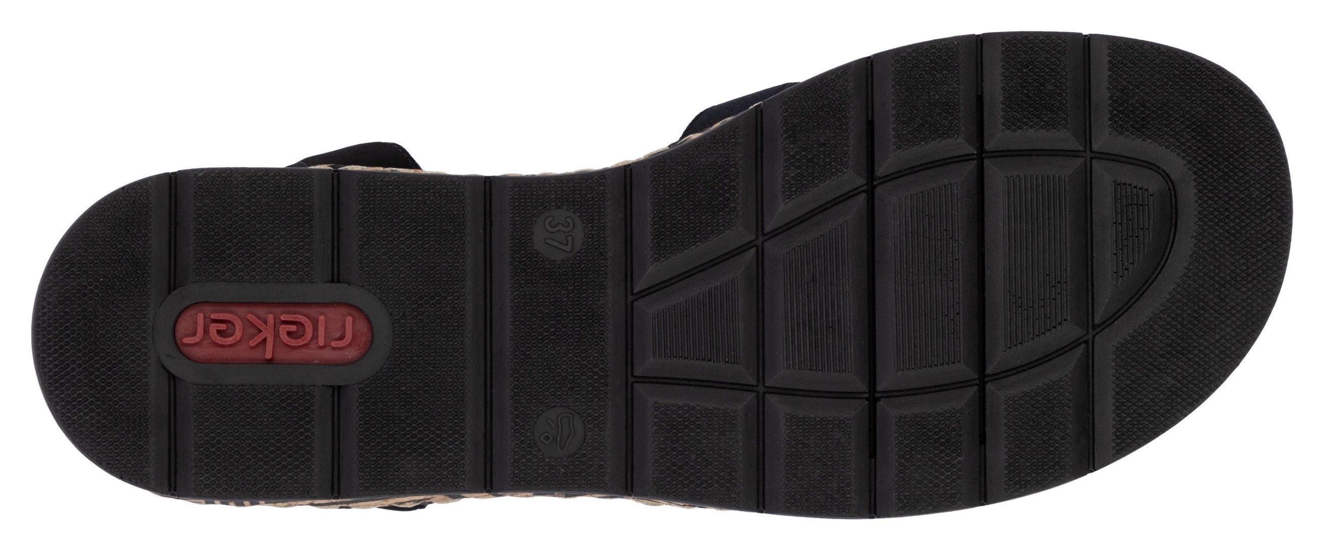 Rieker Plateausandaaltjes Zomerschoen, vakantieschoen, sandalette met decoratief sieraandeel