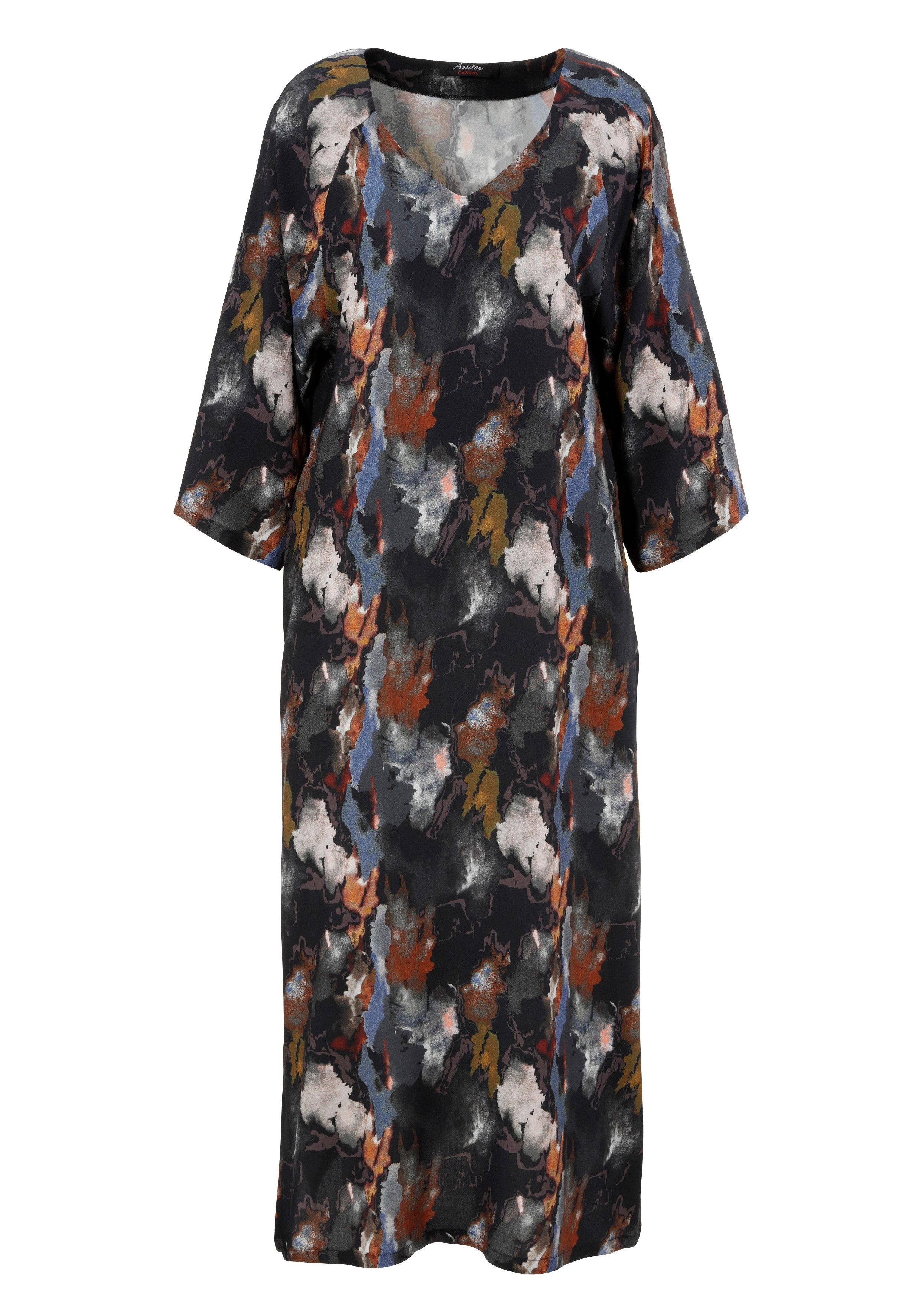 Aniston CASUAL Blousejurk met extravagante, grafische batik-patroon