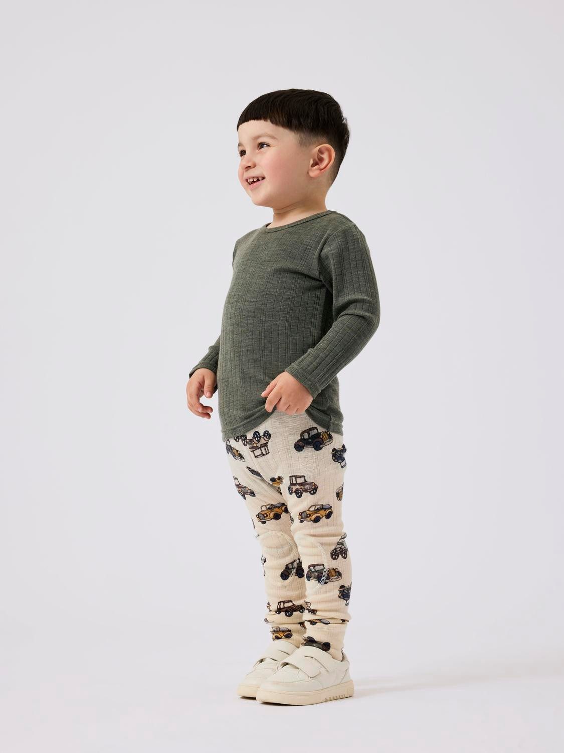 Name It Shirt met lange mouwen NMMWANG WOOL NEEDLE LS TOP SOLID NOOS