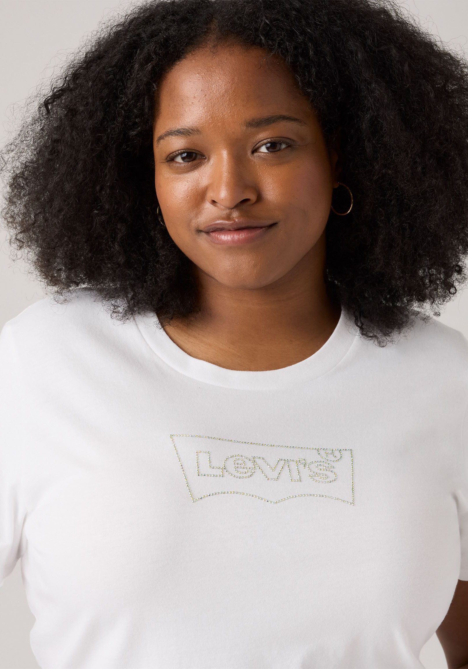 Levi's® Plus T-shirt Perfect Tee met batwing-logo