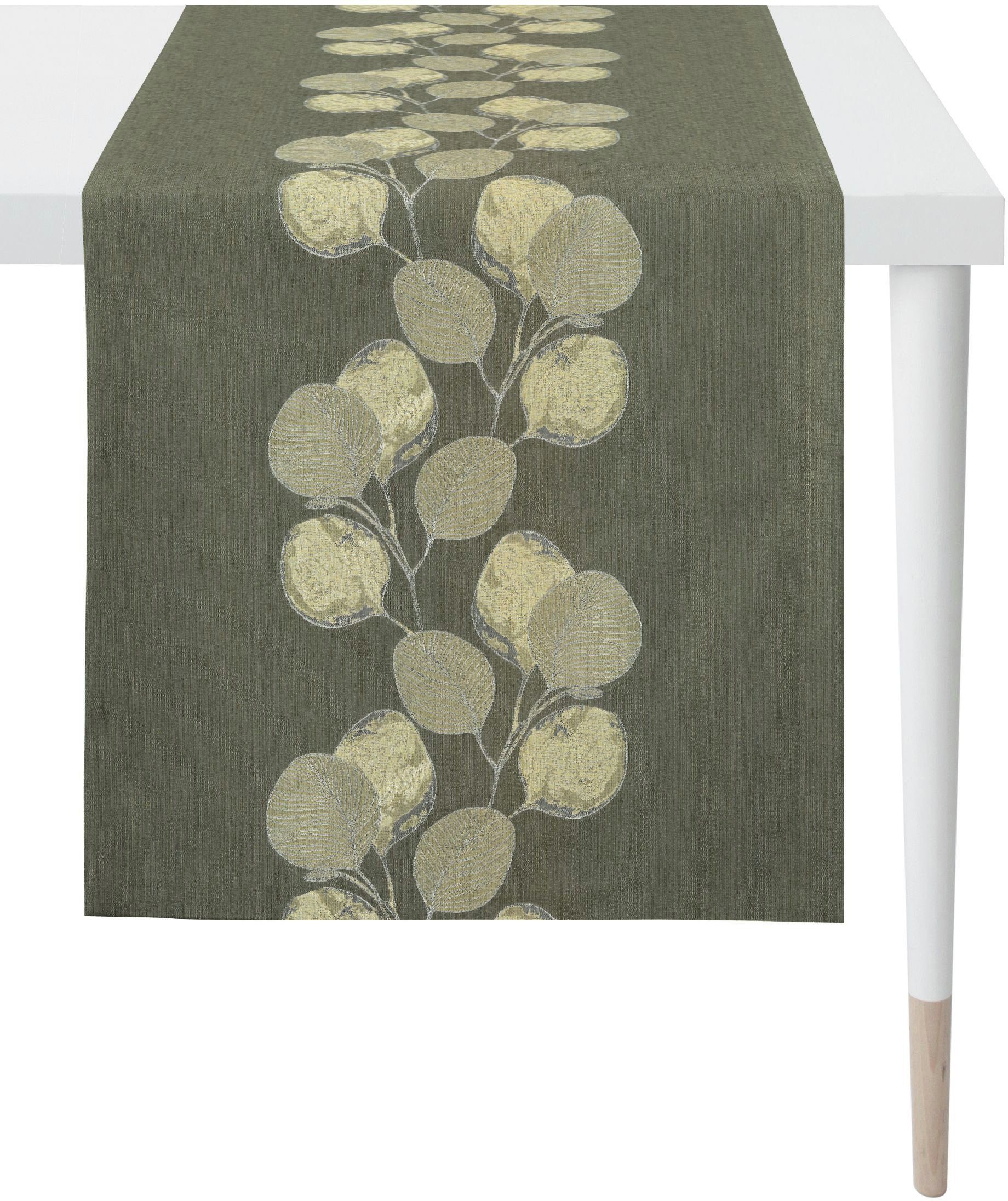 APELT Tafelloper 2717 LOFT STYLE, Jacquard (1 stuk) tafelkleden maat 48x140 cm grijs