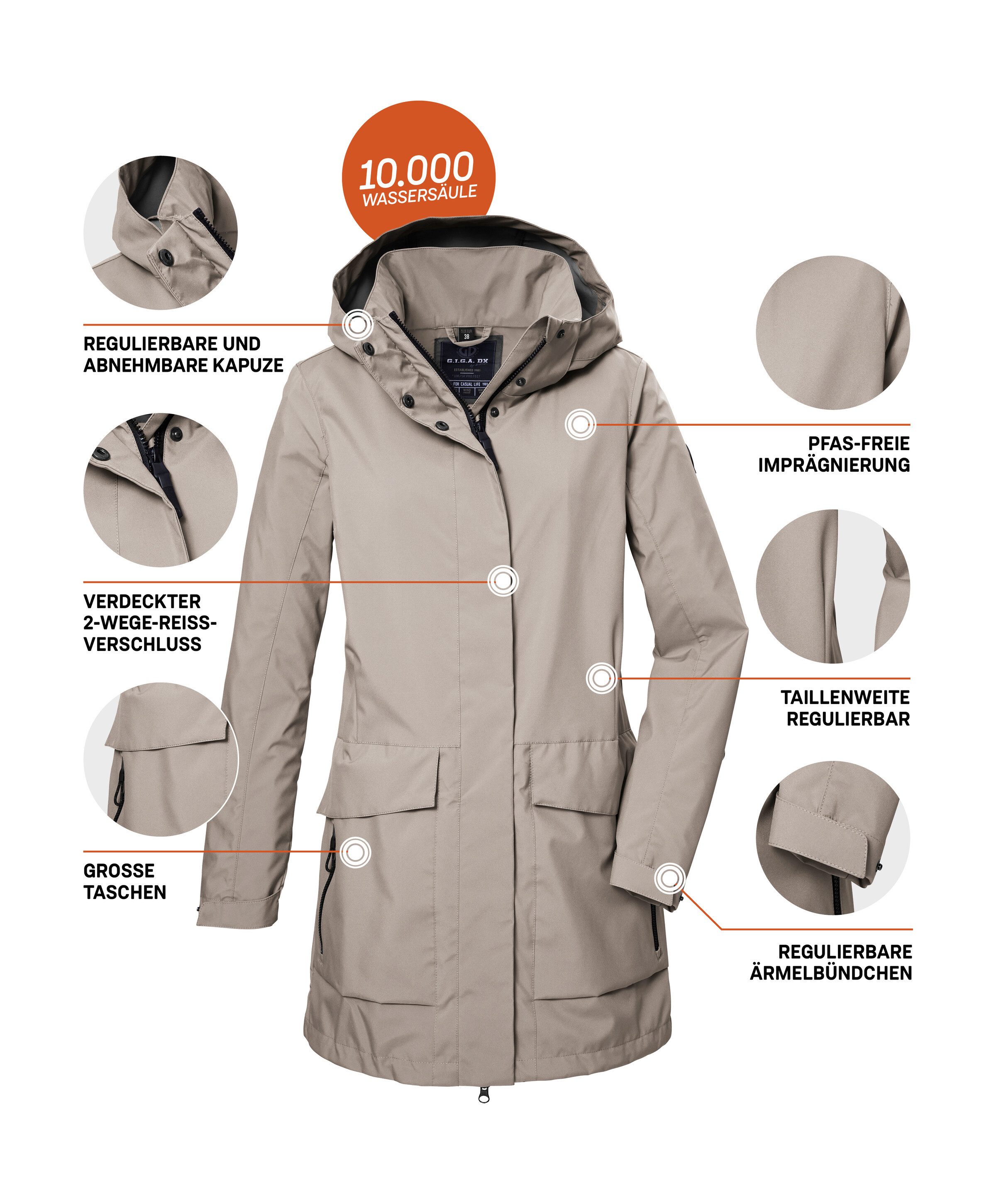 G.I.G.A. DX by killtec Softshell-parka GS 95 WMN SFTSHLL PRK Water- en windafstotende, ademende softshellparka