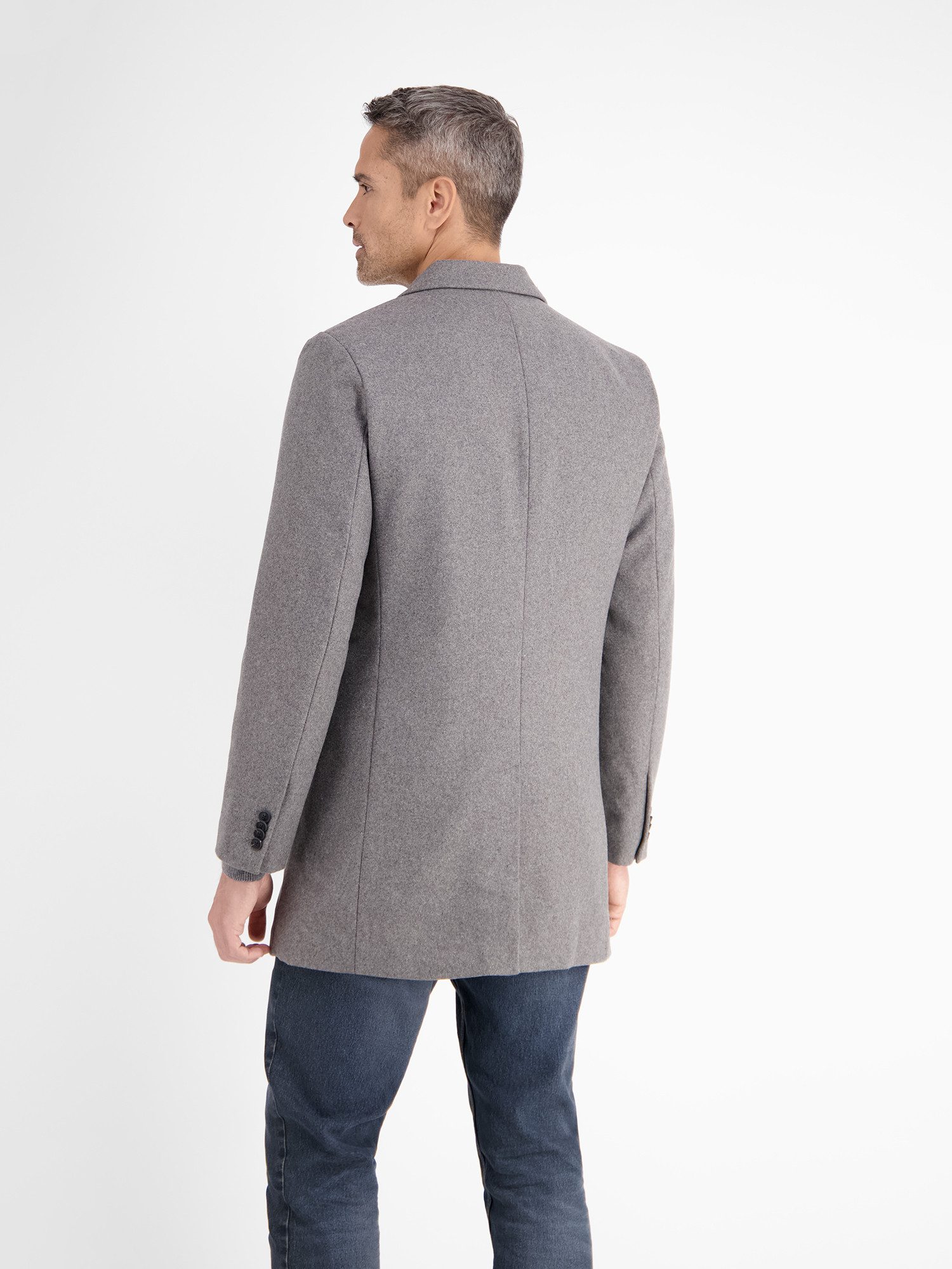 Lerros Lang jack LERROS elegante jas met reverskraag en wolpercentage